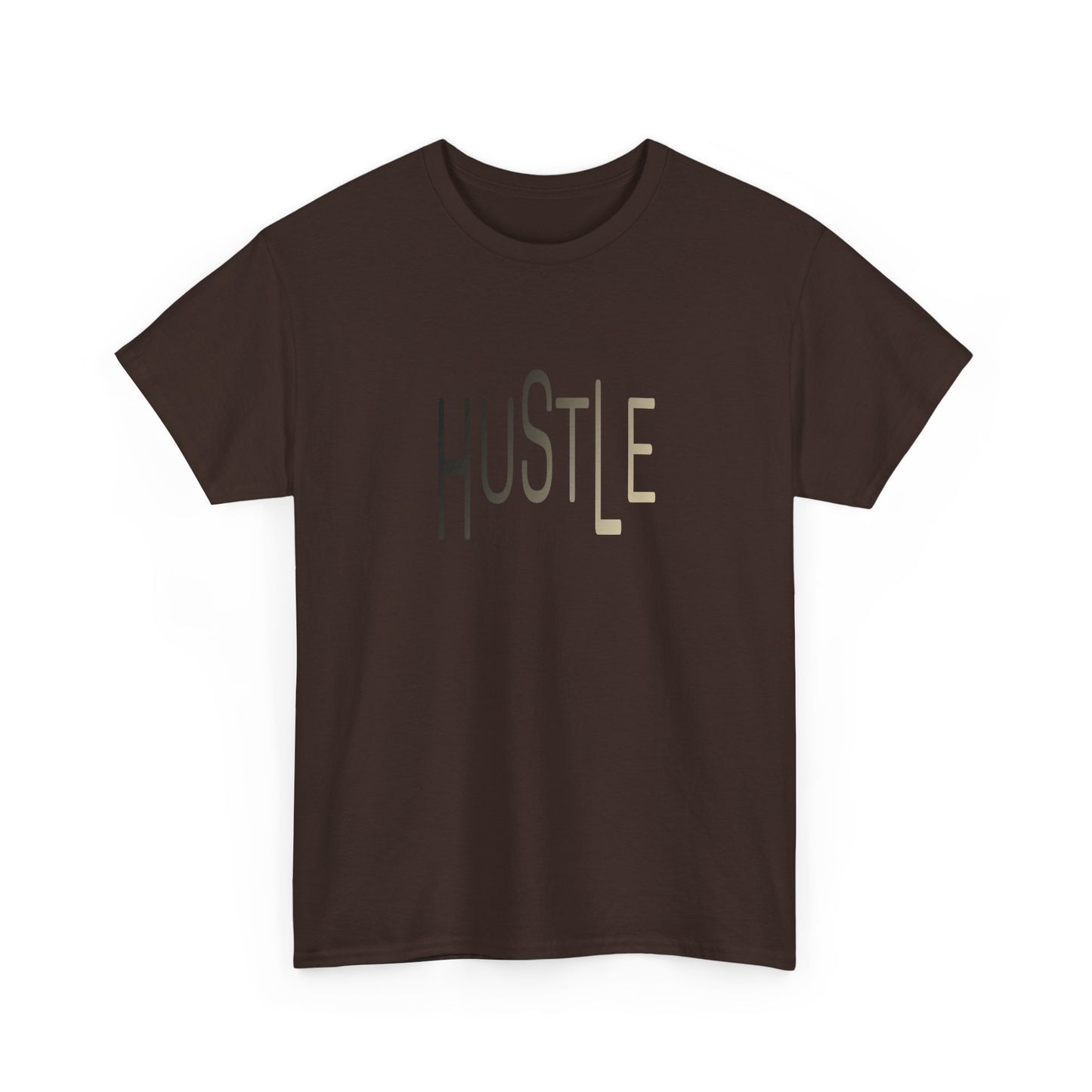 Hustle Men's Cotton Tee. Casual Wear. Afro Hair Black American African Man T-shirt