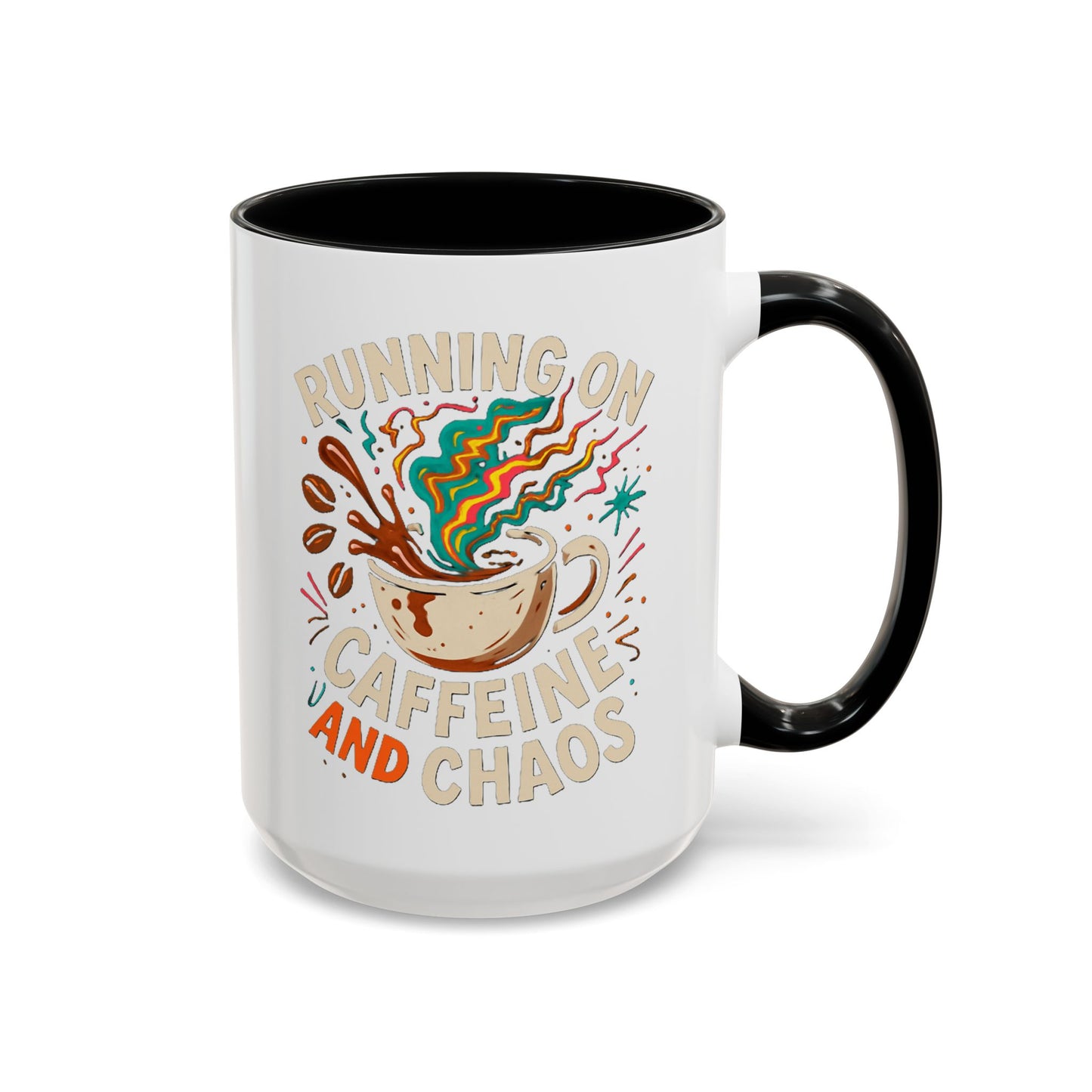 Caffeine and Chaos Accent Coffee Mug (11, 15oz)