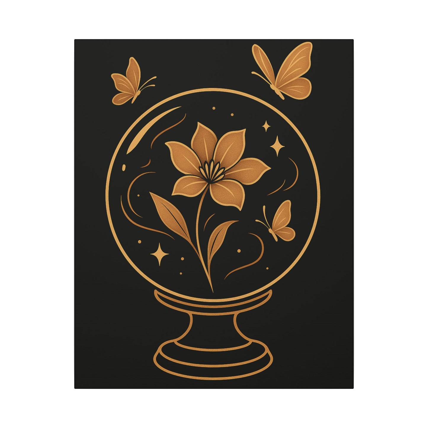 Floral Butterfly Wall Art, Magical Home Decor, Gifts for Nature Lovers, Modern Canvas, Art for Living Room, Office Decor