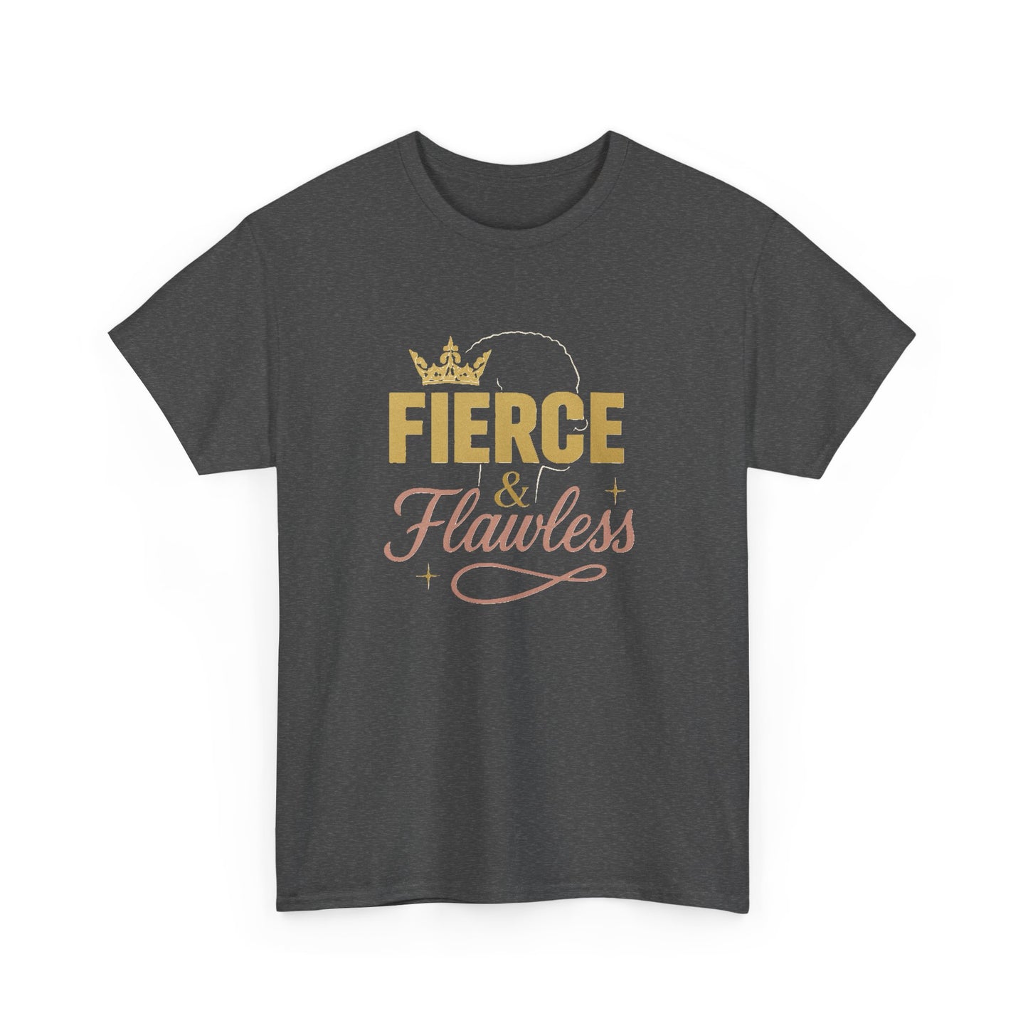 Fierce and Flawless Tee, Unisex Cotton T-Shirt, Casual Wear Gift for Afro Hair Black American African Girl T-shirt