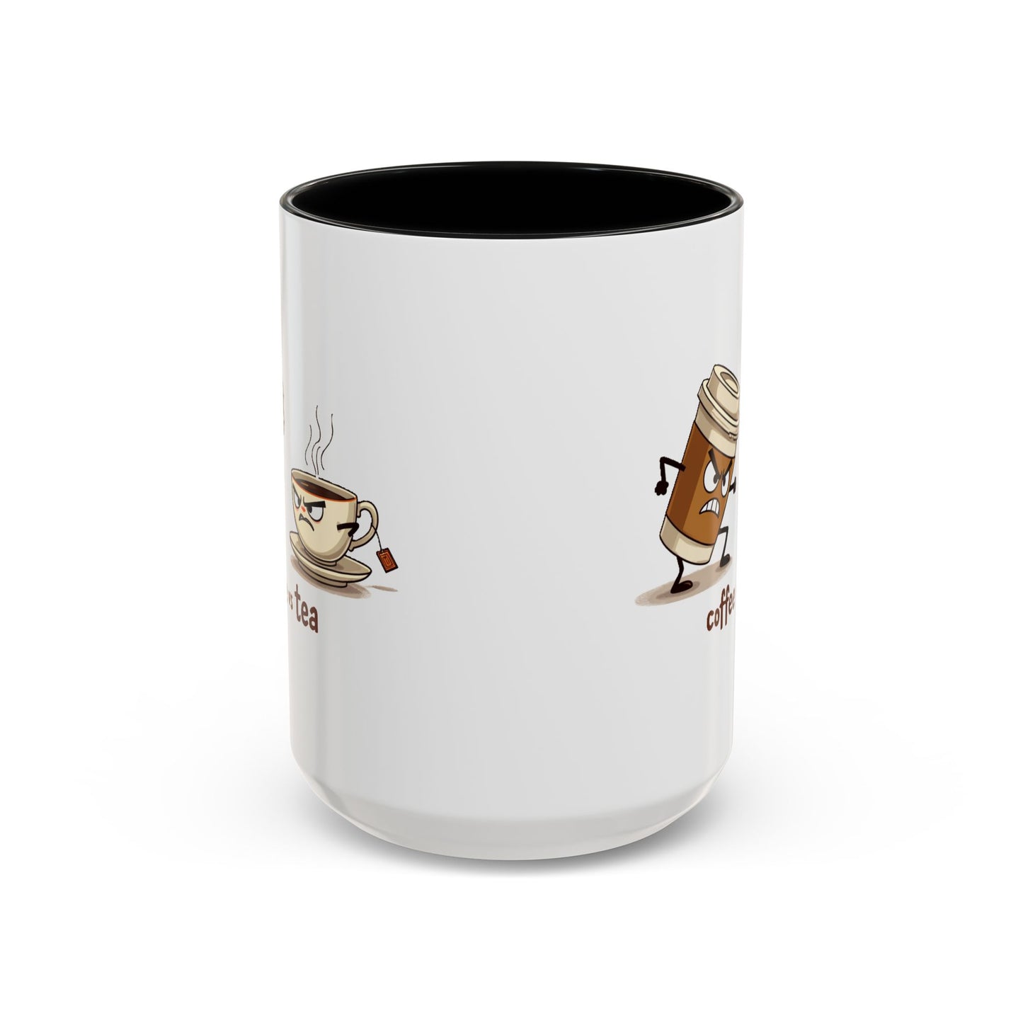 Coffee vs Tea Humorous Accent Mug. 11oz & 15oz. Perfect Gift for Coffee Lovers