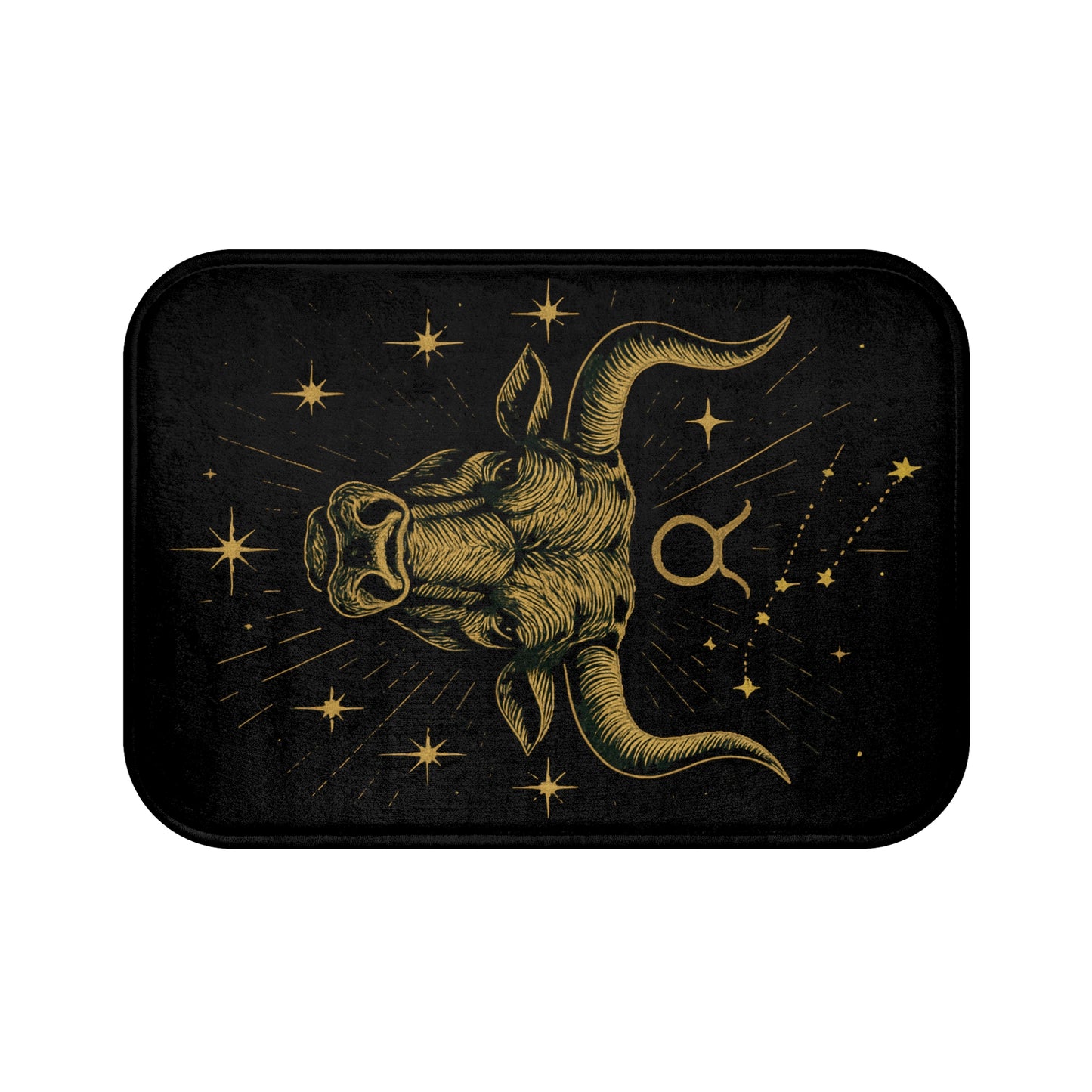 Taurus Zodiac Decor, Astrology Bull Bathmat.  Boho Bathroom Accessory, Horoscope Gift for Him/Her, Unique Home Decor