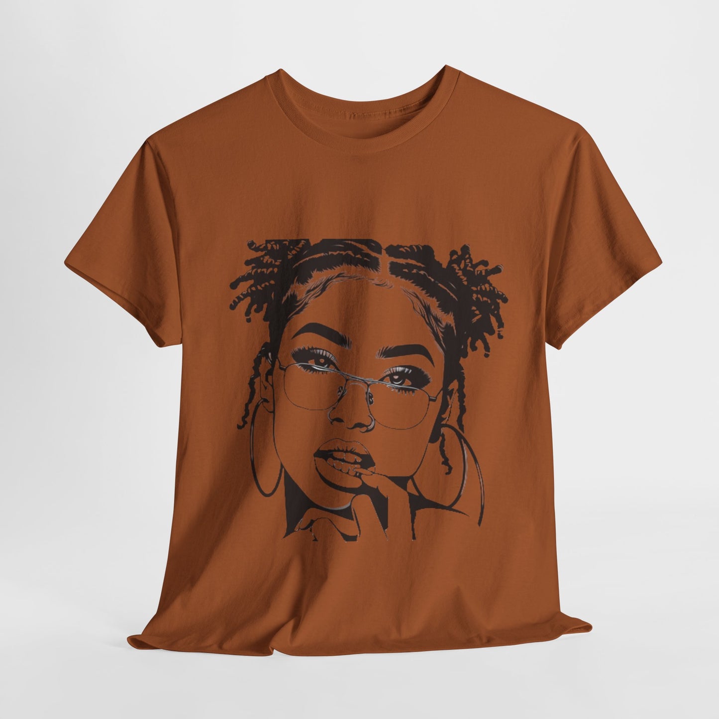 Bold Expression T-shirt Casual Wear Gift for Locs Lovers Afro Hair Black American African Girl T-shirt