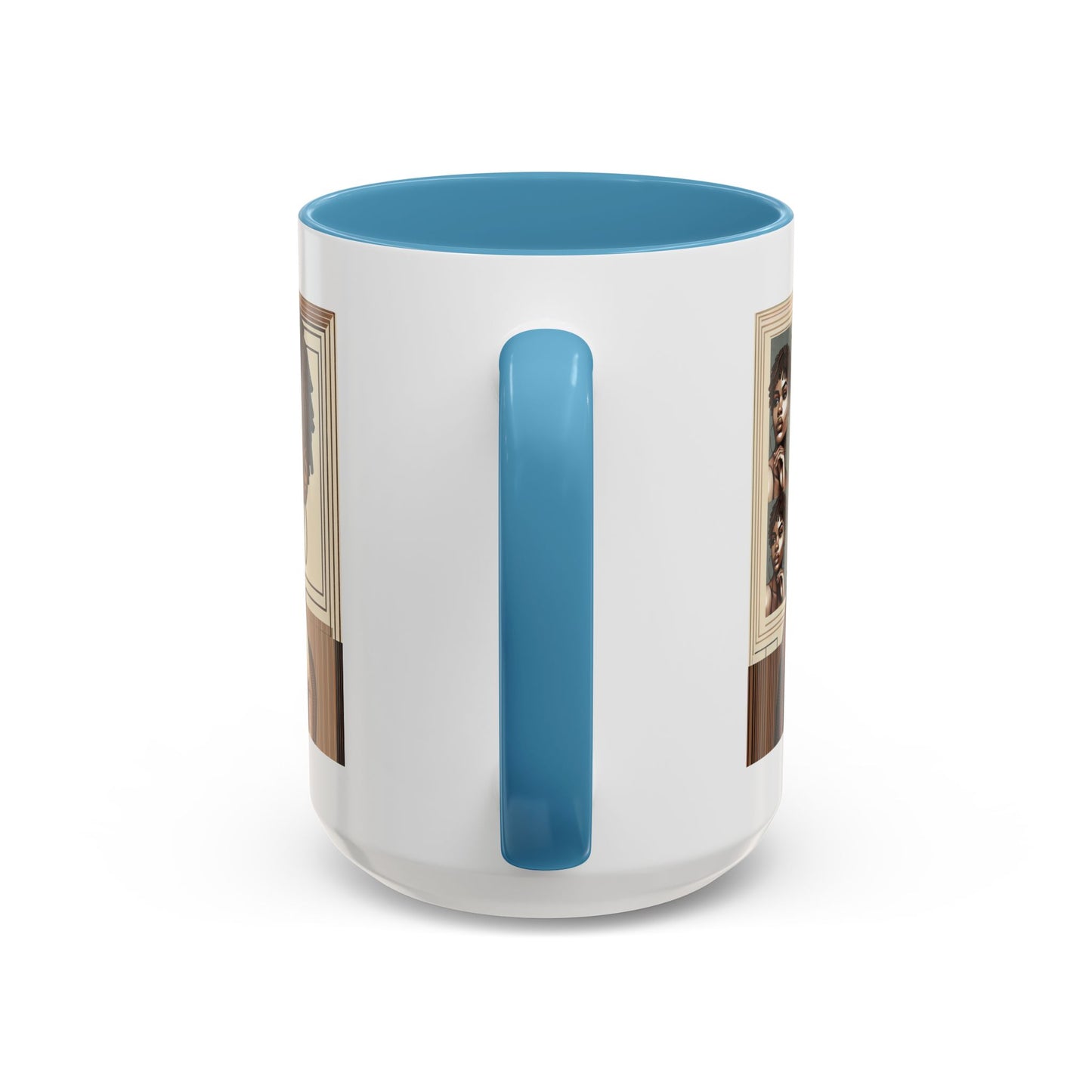 Elegant Art Coffee Mug, Unique Mug Gift, Black Girl Coffee Cup, Afrocentric Accent Mug