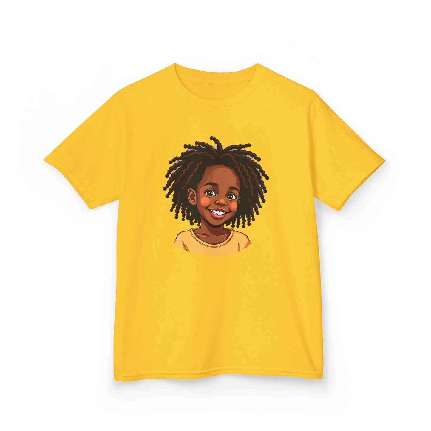 Cutie Kids Tee. Fun Youth Shirt, Perfect for Birthdays, Playdates, Creative Expression, Afro Hair Black American African Girl T-shirt