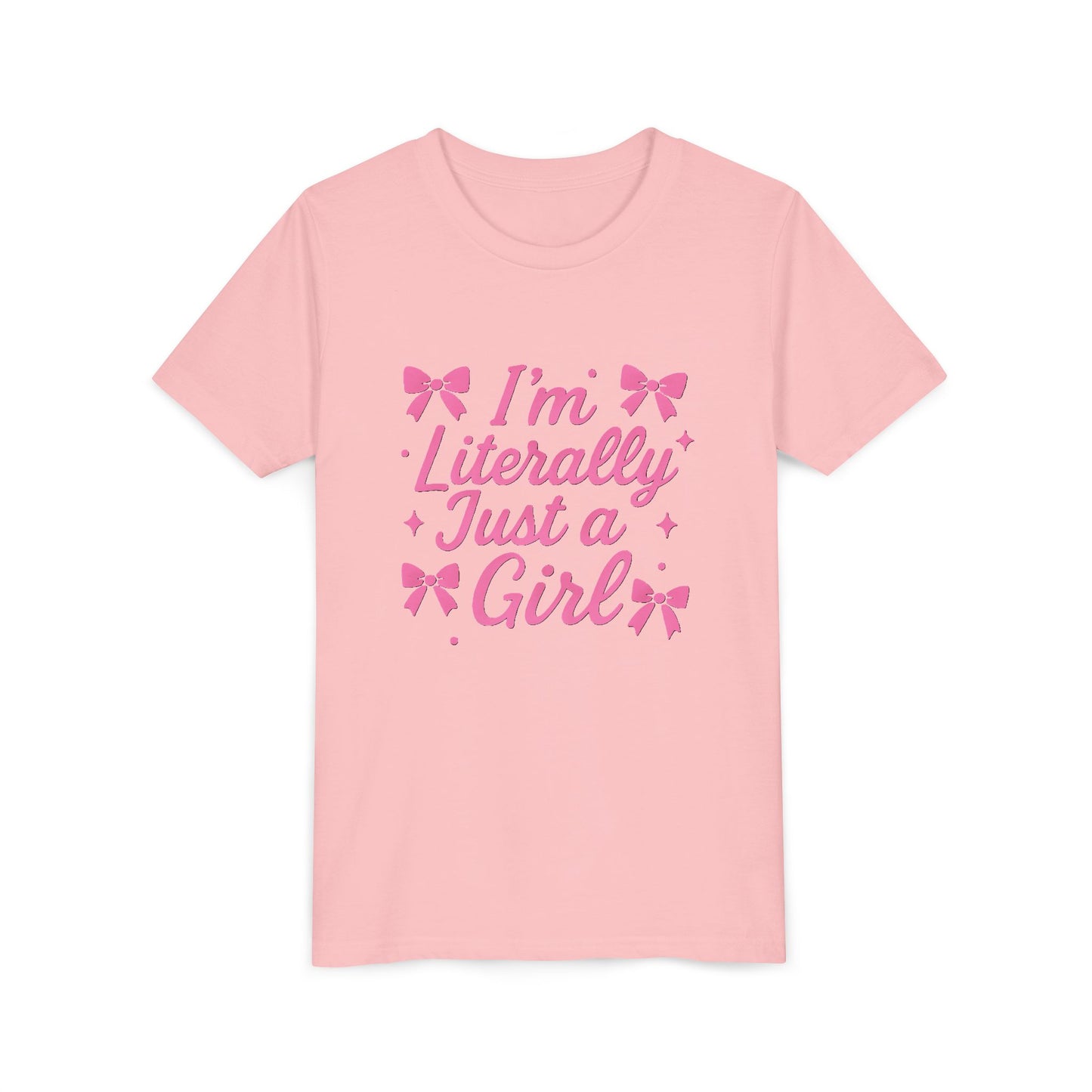 Cute Girls' Tee: I'm Literally Just a Girl. Youth Short Sleeve T-shirt, Perfect for Birthday Gifts, Playdates, Everyday Wear, Summer