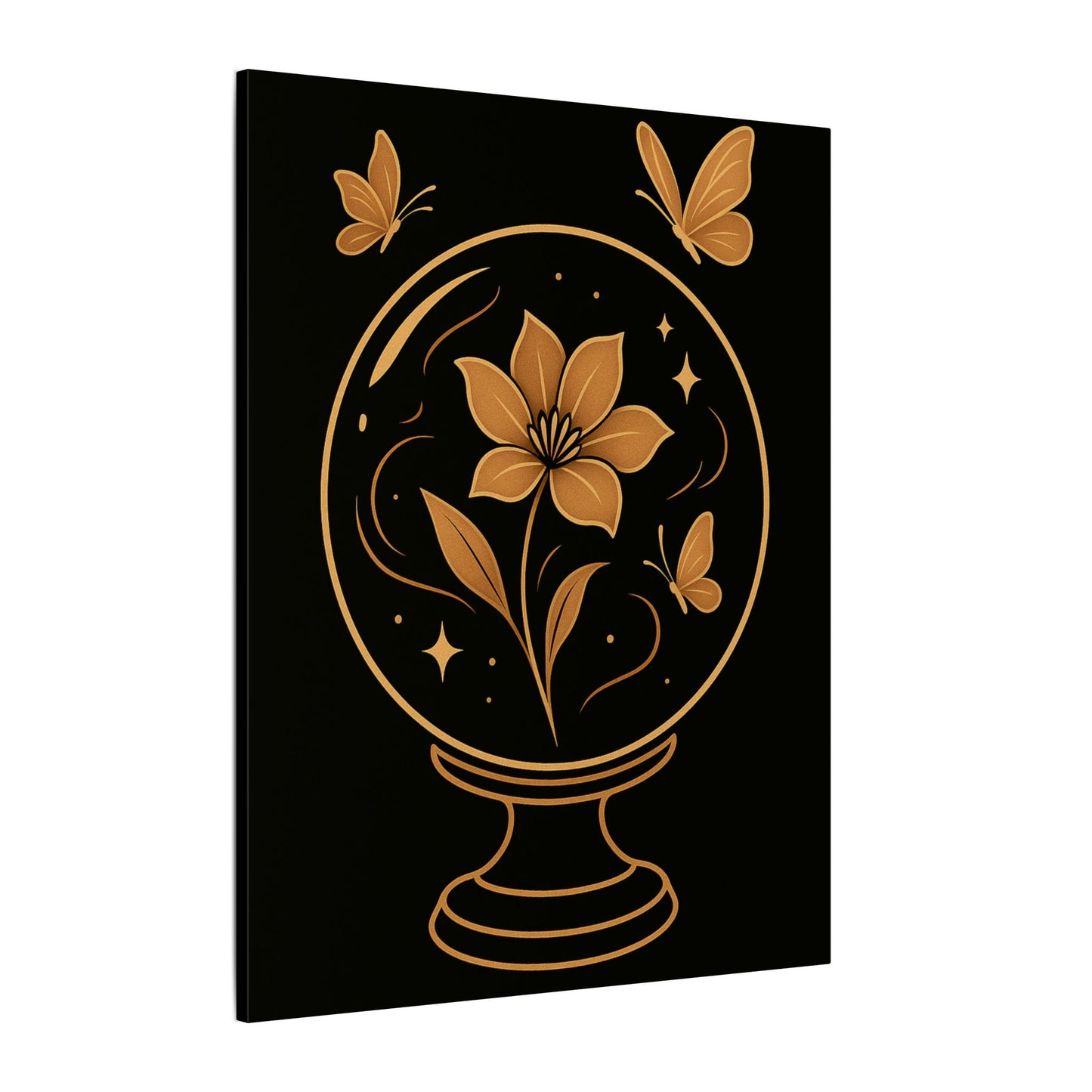 Floral Butterfly Wall Art, Magical Home Decor, Gifts for Nature Lovers, Modern Canvas, Art for Living Room, Office Decor