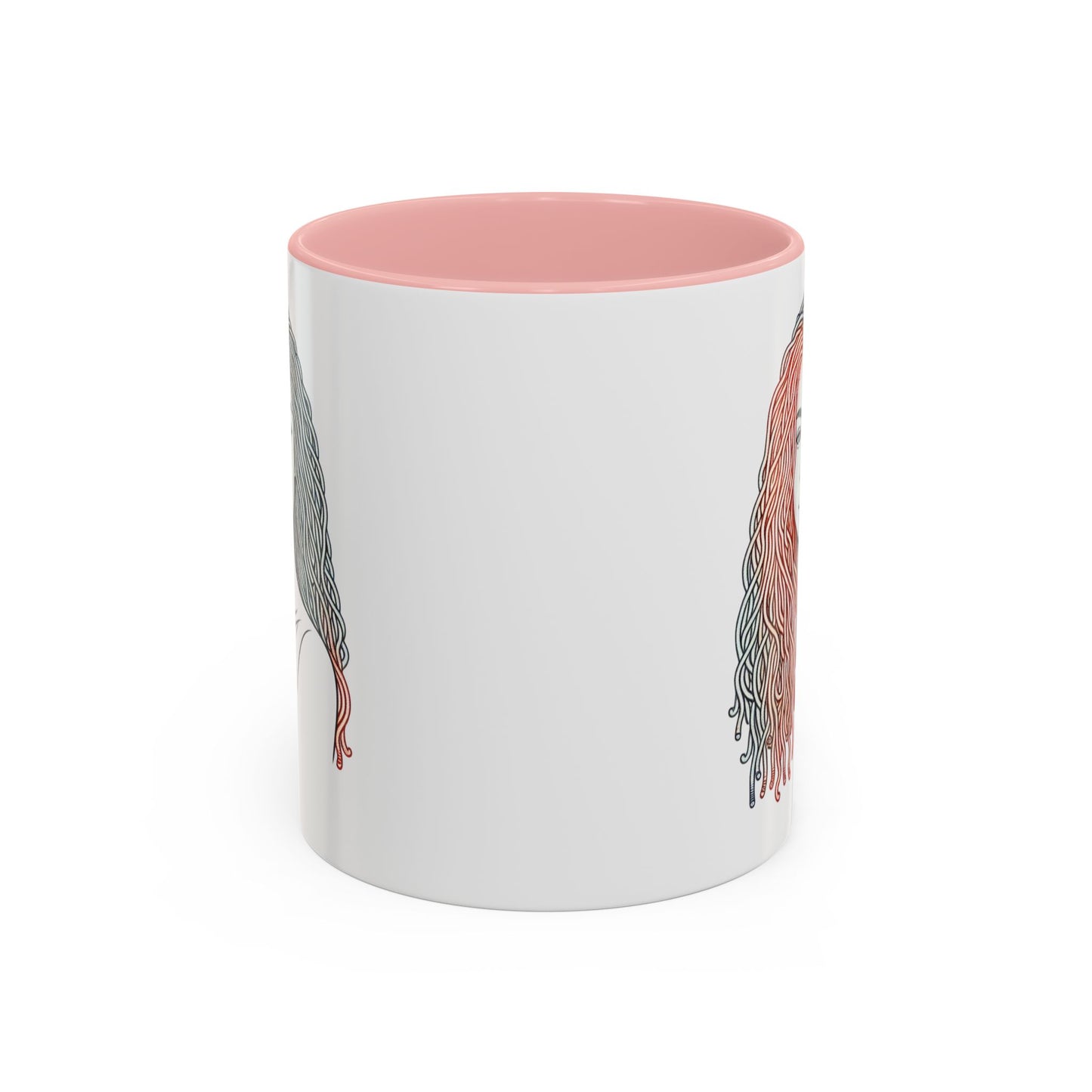 Artistic Accent Coffee Mug. Afrocentric Gift Afro Hair Black American African Girl