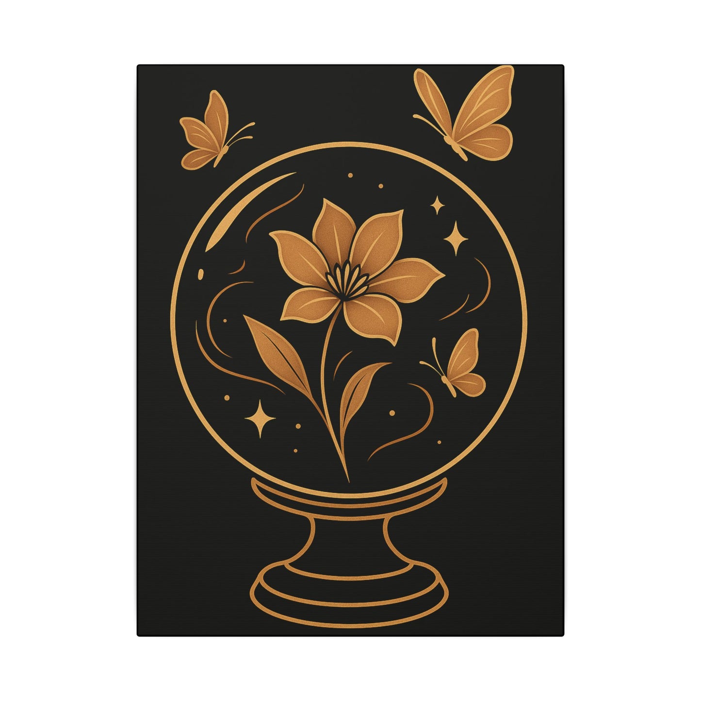 Floral Butterfly Wall Art, Magical Home Decor, Gifts for Nature Lovers, Modern Canvas, Art for Living Room, Office Decor