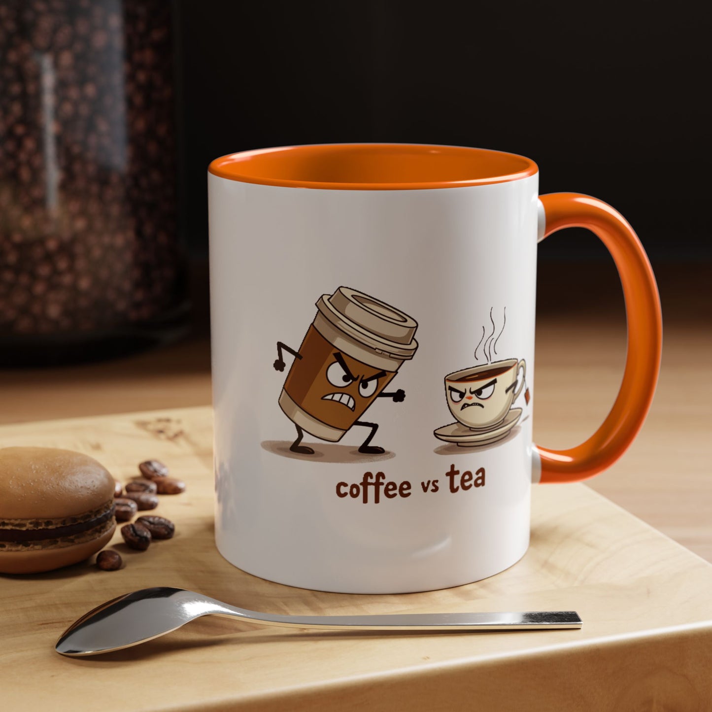 Coffee vs Tea Humorous Accent Mug. 11oz & 15oz. Perfect Gift for Coffee Lovers
