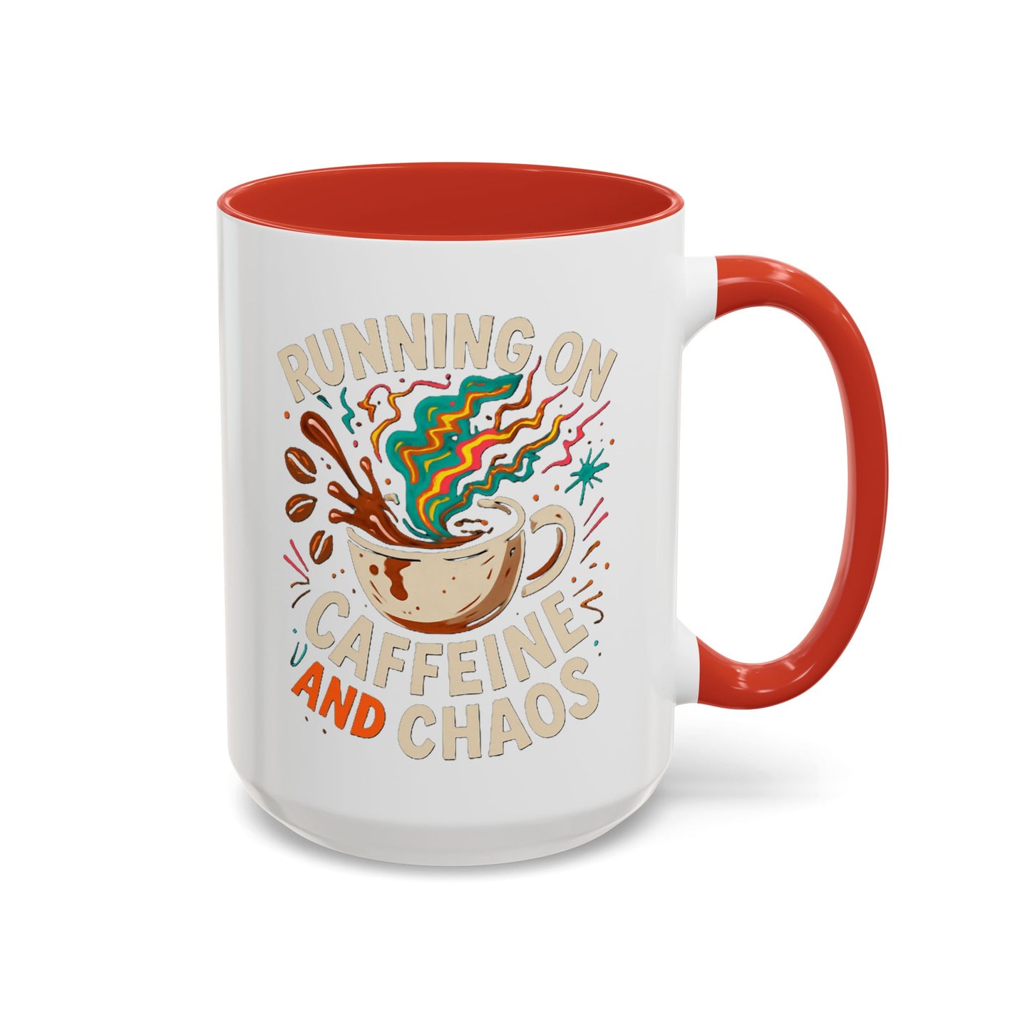 Caffeine and Chaos Accent Coffee Mug (11, 15oz)
