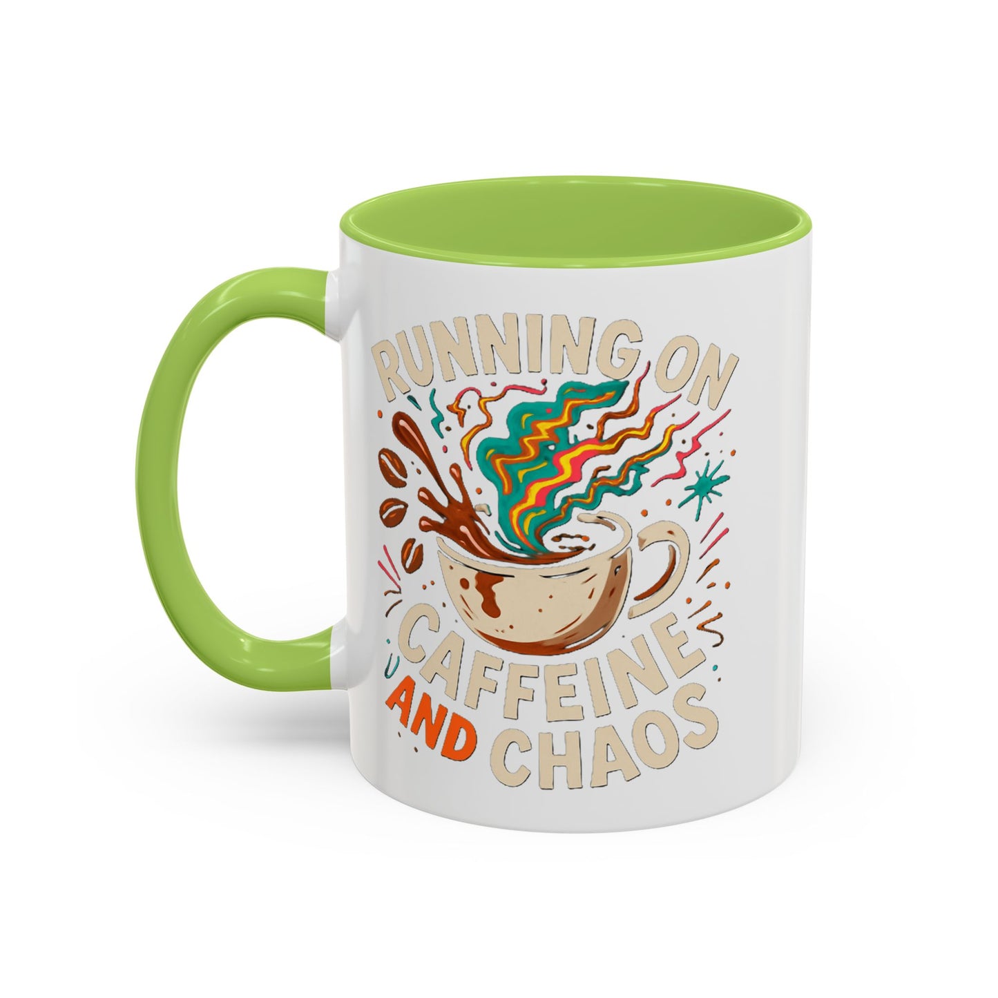 Caffeine and Chaos Accent Coffee Mug (11, 15oz)