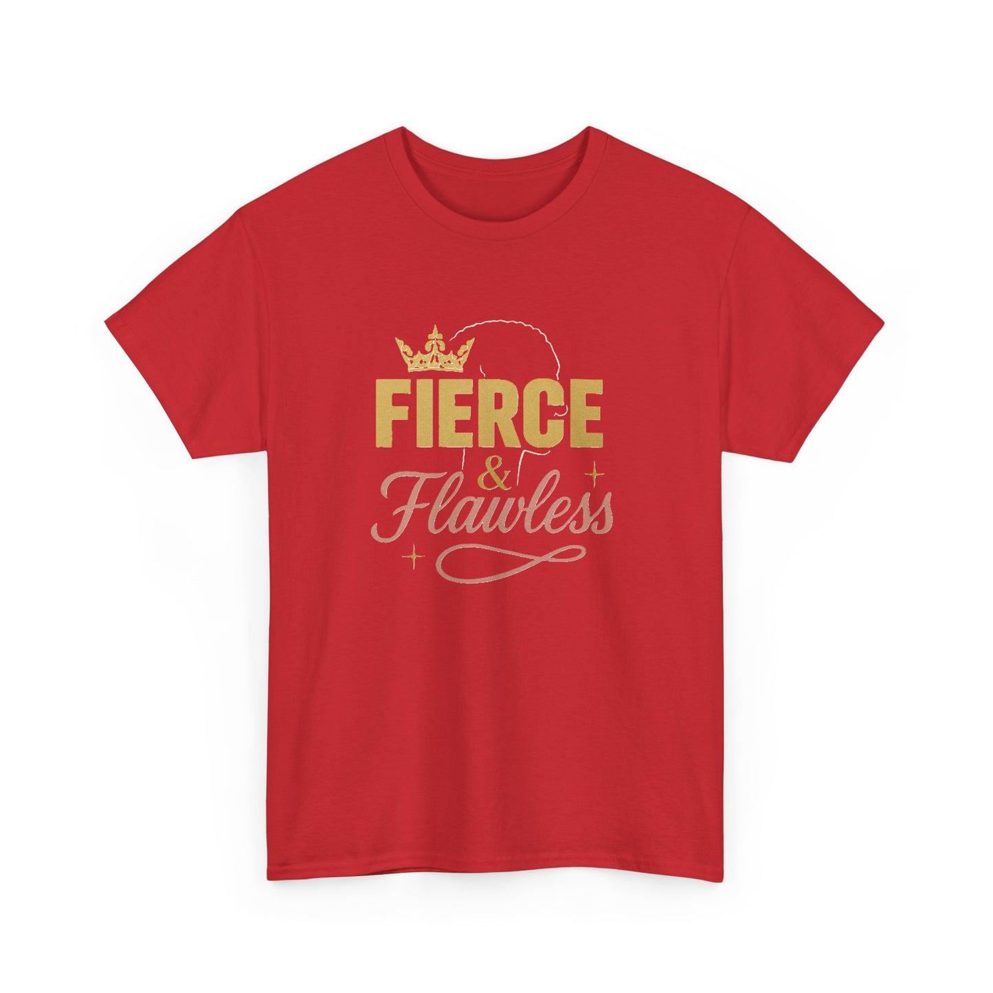 Fierce and Flawless Tee, Unisex Cotton T-Shirt, Casual Wear Gift for Afro Hair Black American African Girl T-shirt