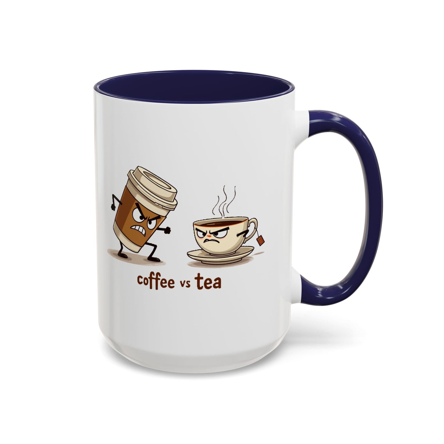 Coffee vs Tea Humorous Accent Mug. 11oz & 15oz. Perfect Gift for Coffee Lovers