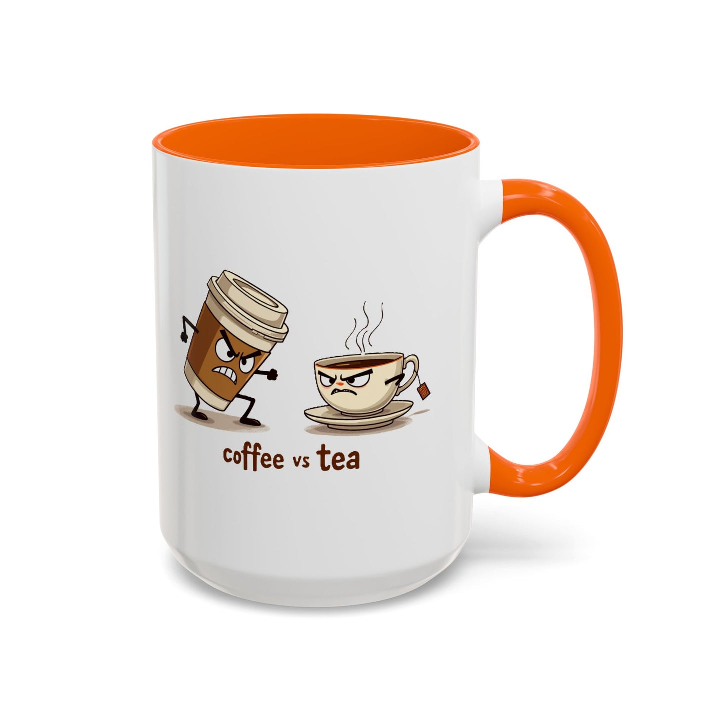 Coffee vs Tea Humorous Accent Mug. 11oz & 15oz. Perfect Gift for Coffee Lovers