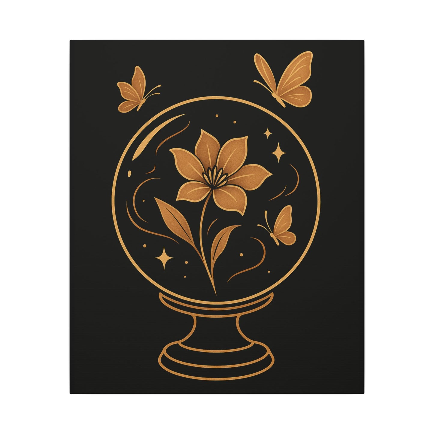 Floral Butterfly Wall Art, Magical Home Decor, Gifts for Nature Lovers, Modern Canvas, Art for Living Room, Office Decor