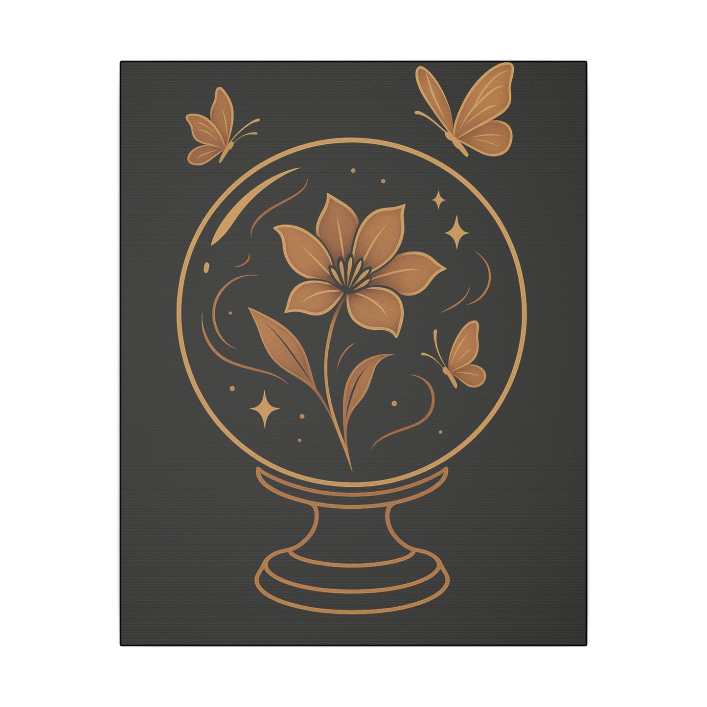 Floral Butterfly Wall Art, Magical Home Decor, Gifts for Nature Lovers, Modern Canvas, Art for Living Room, Office Decor