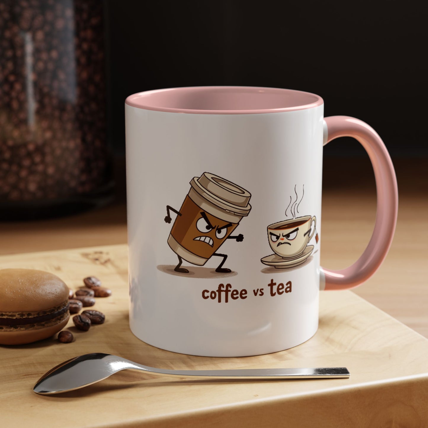 Coffee vs Tea Humorous Accent Mug. 11oz & 15oz. Perfect Gift for Coffee Lovers