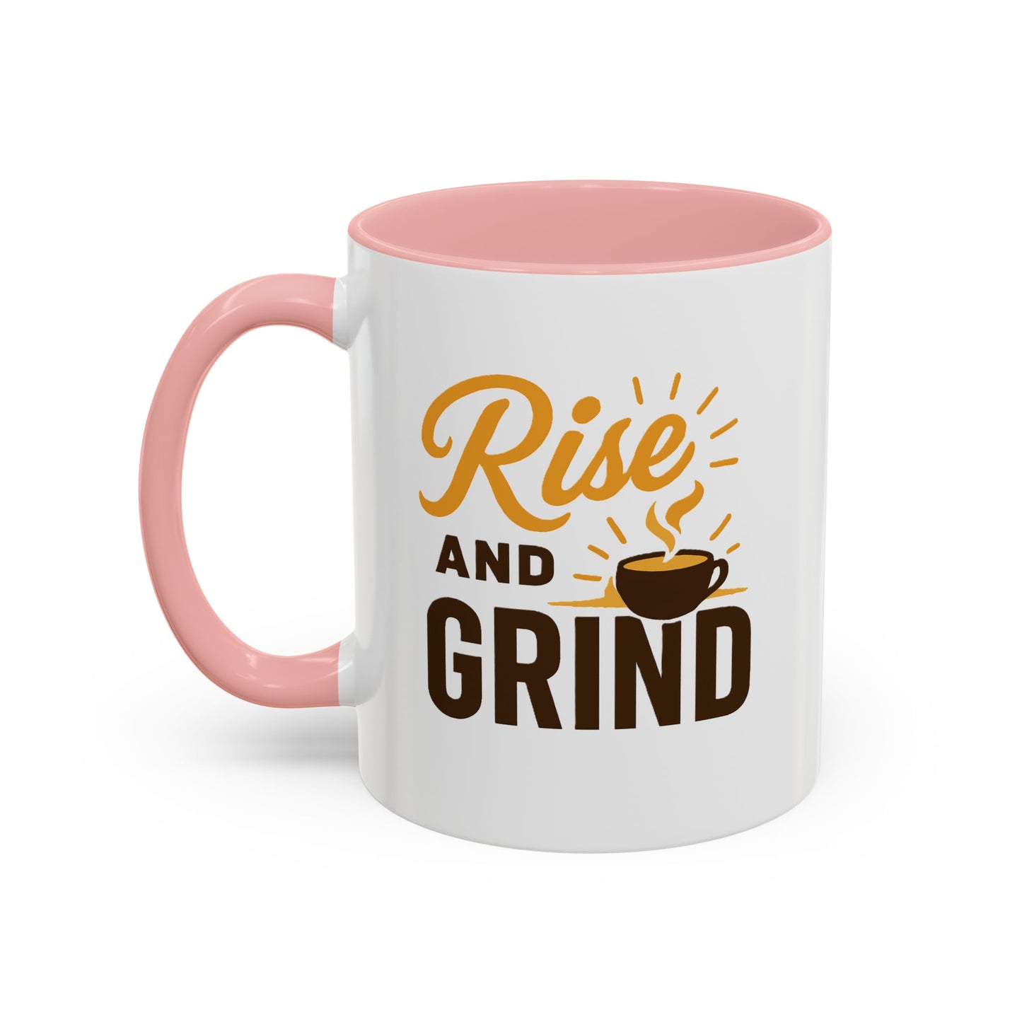 Coffee Lover's Motivational Mug | Rise and Grind for a Perfect Start, Gift for Baristas, Cozy Mornings, Home Office Decor, 11 & 15oz
