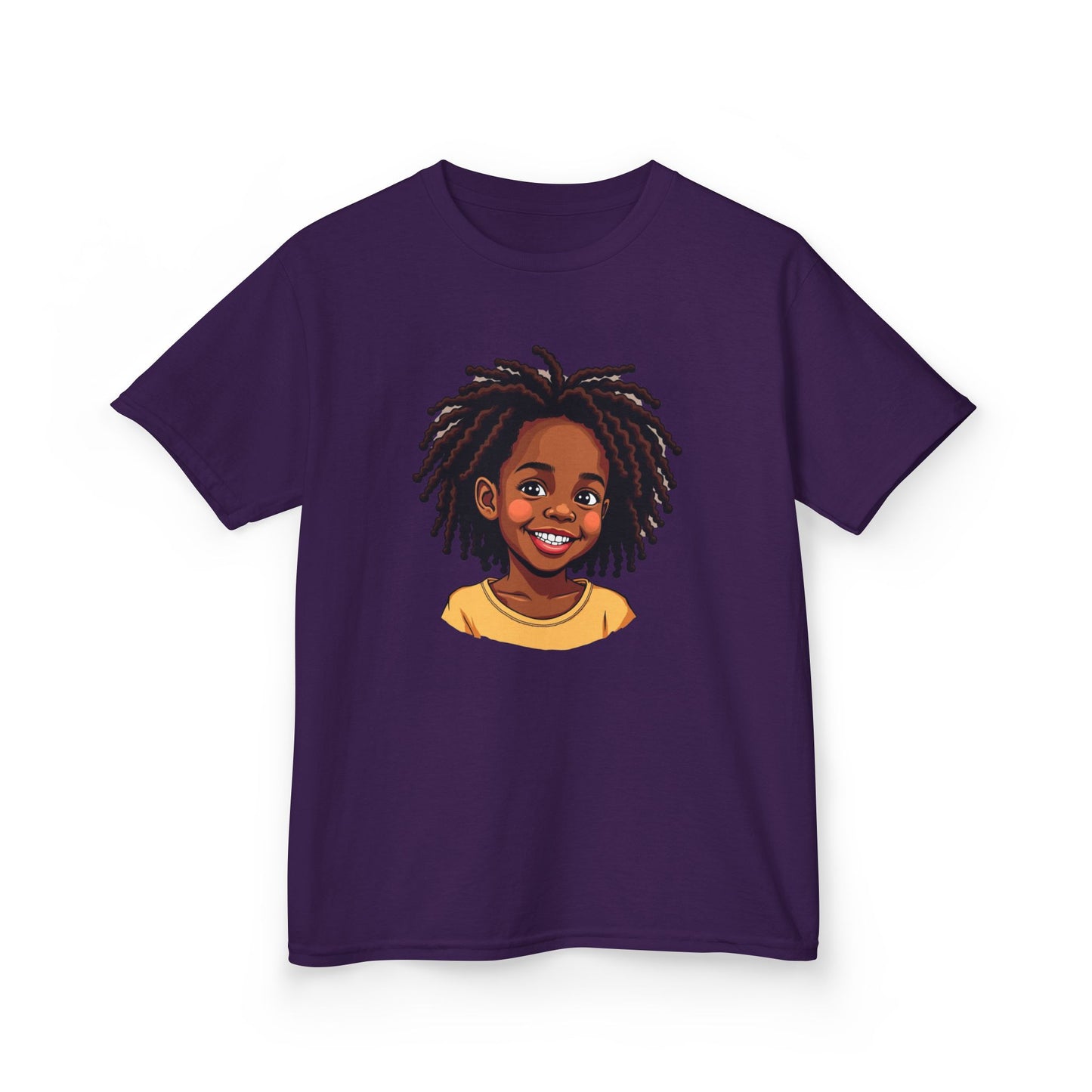 Cutie Kids Tee. Fun Youth Shirt, Perfect for Birthdays, Playdates, Creative Expression, Afro Hair Black American African Girl T-shirt