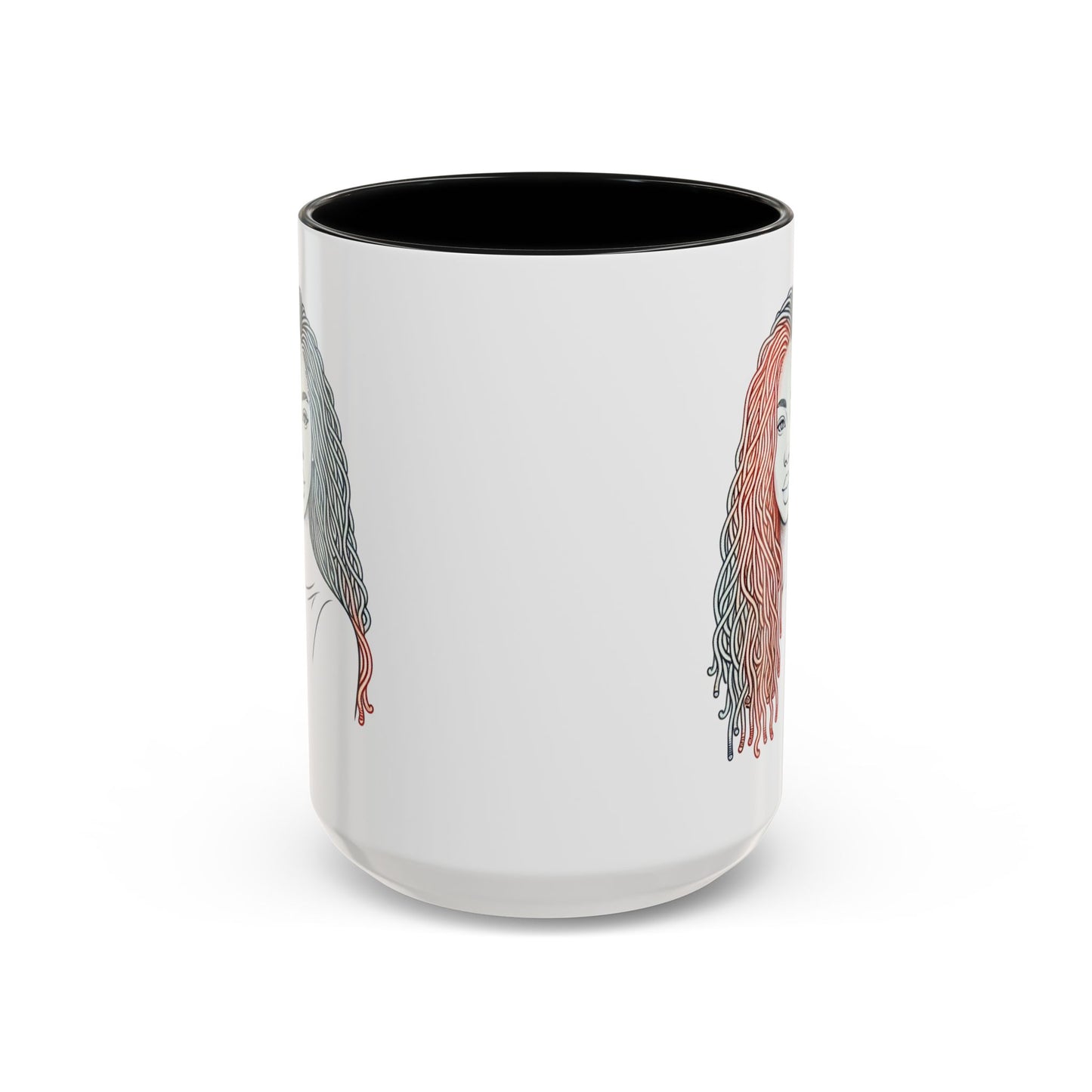 Artistic Accent Coffee Mug. Afrocentric Gift Afro Hair Black American African Girl