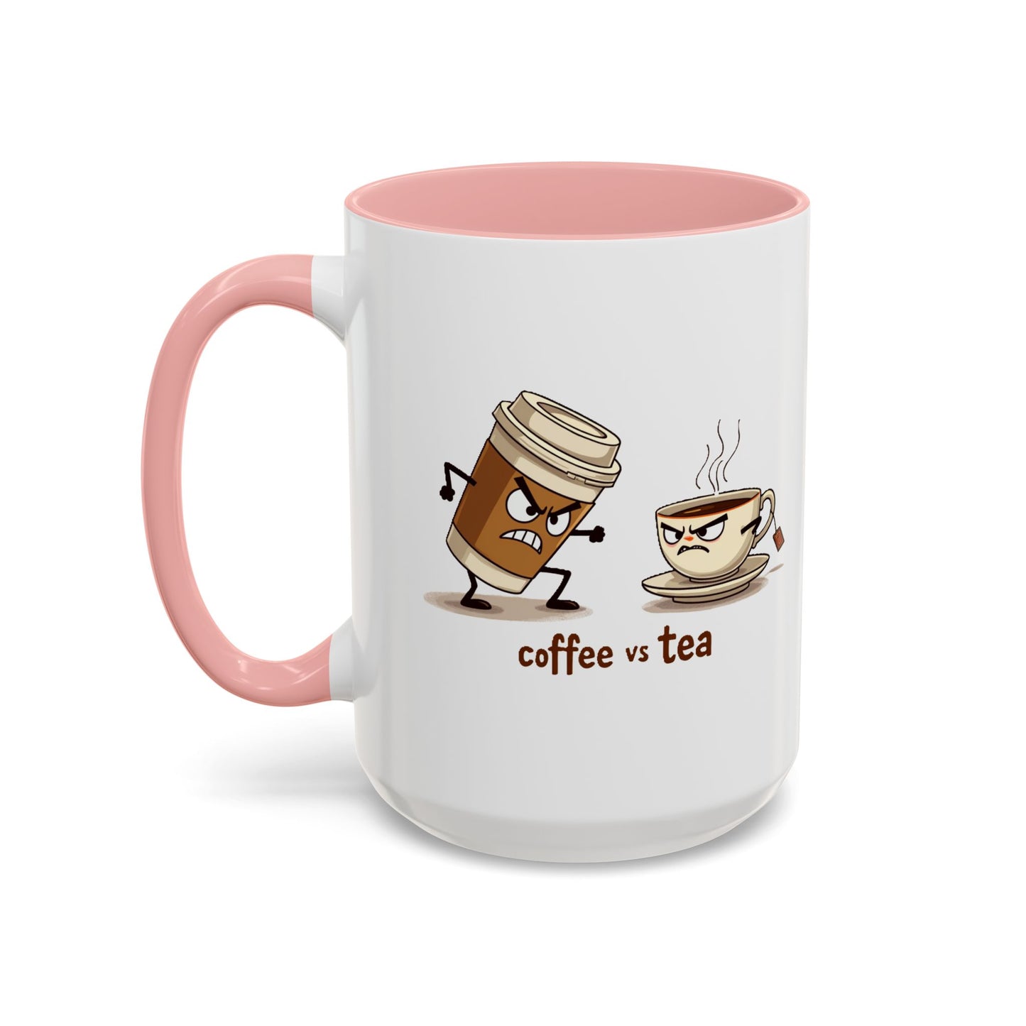 Coffee vs Tea Humorous Accent Mug. 11oz & 15oz. Perfect Gift for Coffee Lovers