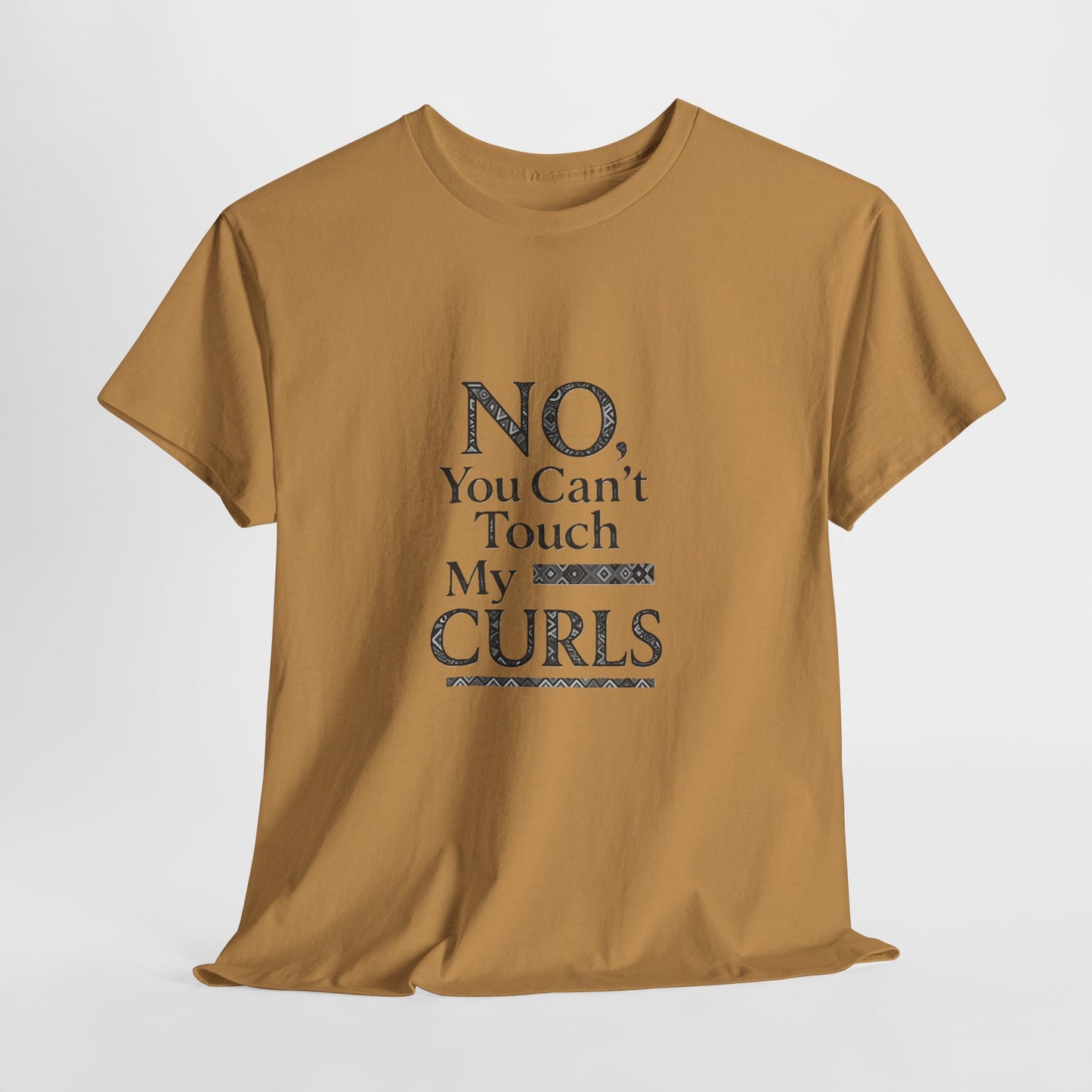 NO, You Can't Touch My Curls Casual Wear Gift for Locs Lovers Afro Hair Black American African Girl T-shirt