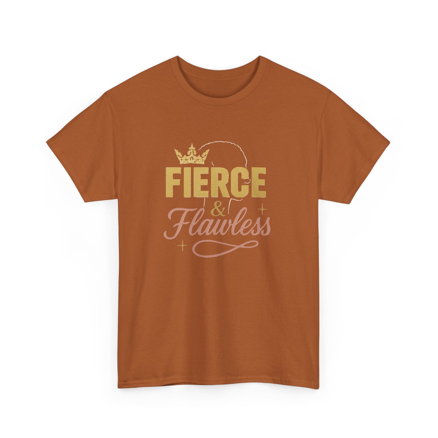 Fierce and Flawless Tee, Unisex Cotton T-Shirt, Casual Wear Gift for Afro Hair Black American African Girl T-shirt
