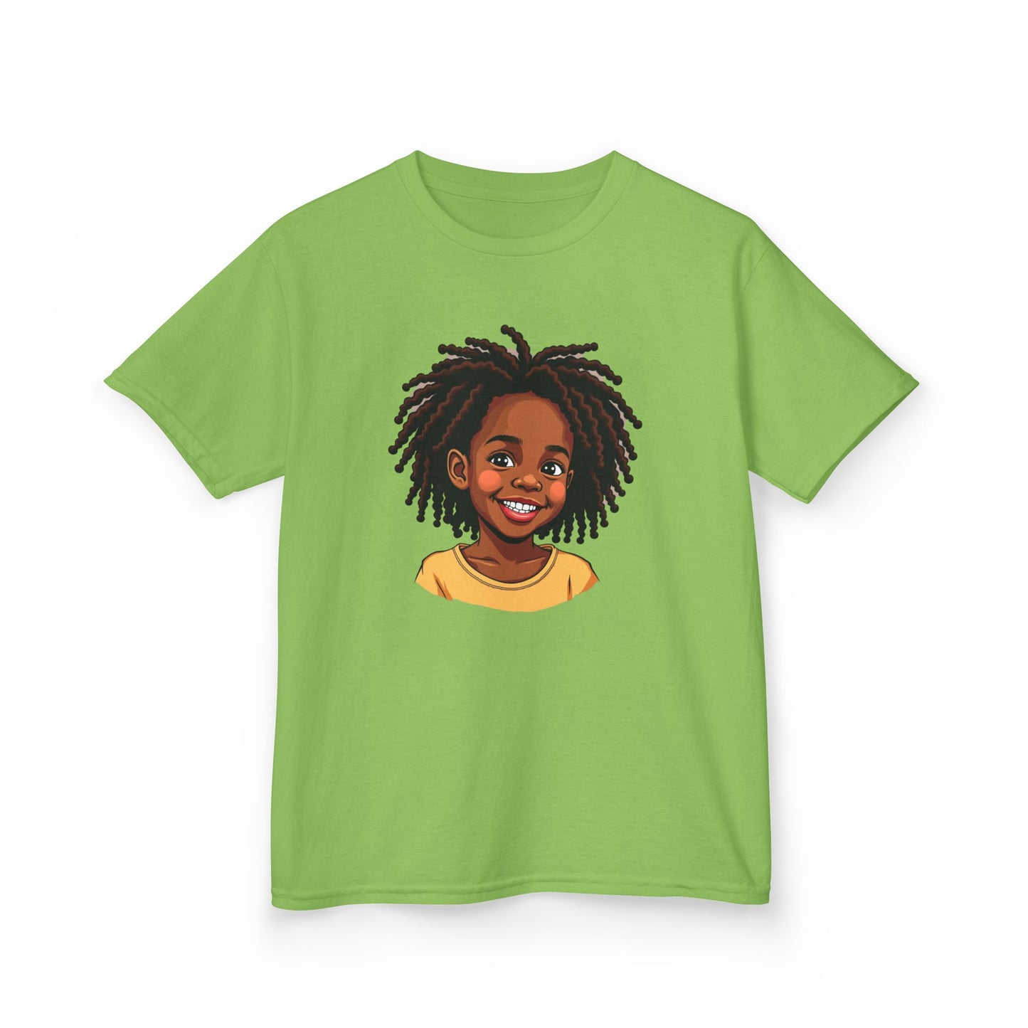 Cutie Kids Tee. Fun Youth Shirt, Perfect for Birthdays, Playdates, Creative Expression, Afro Hair Black American African Girl T-shirt