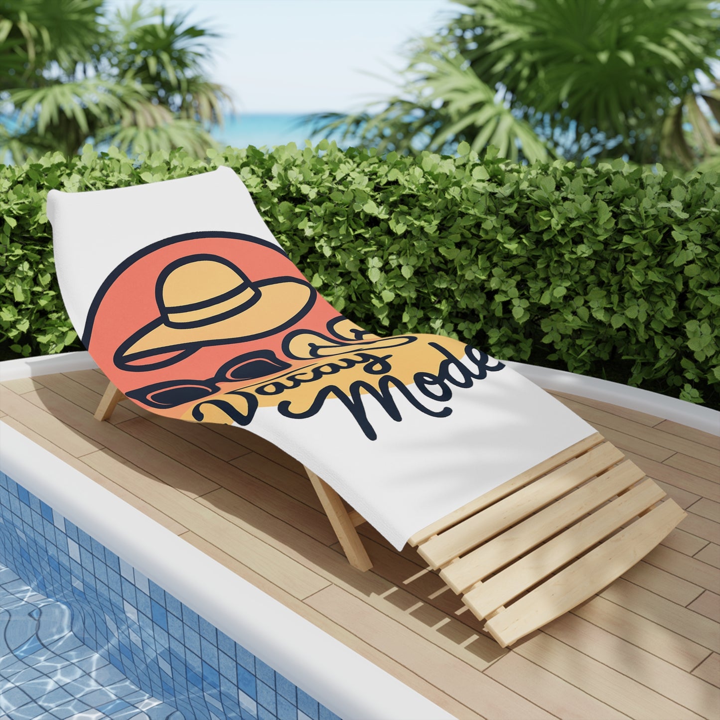 Vacay Mode Design Vacation Vibes Beach Towels. Perfect for Summer, Pool Days, Travel, Gifts & Relaxation