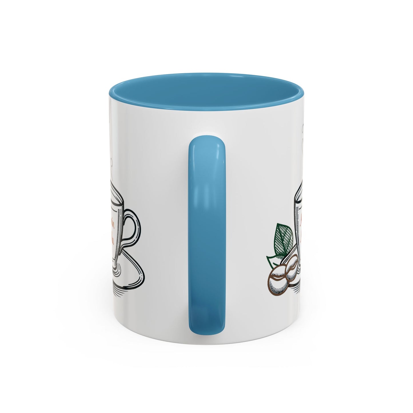 Melanin & Mocha Accent Coffee Mug, Gift for Coffee Lovers, Afro Hair Black American African Girl