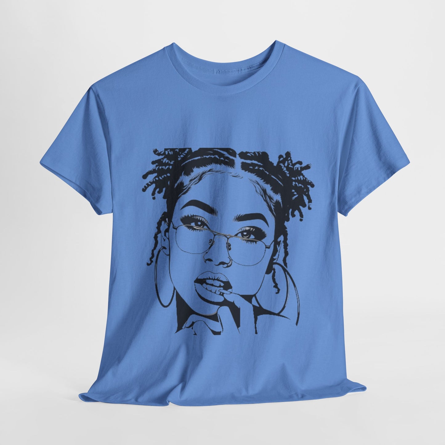 Bold Expression T-shirt Casual Wear Gift for Locs Lovers Afro Hair Black American African Girl T-shirt
