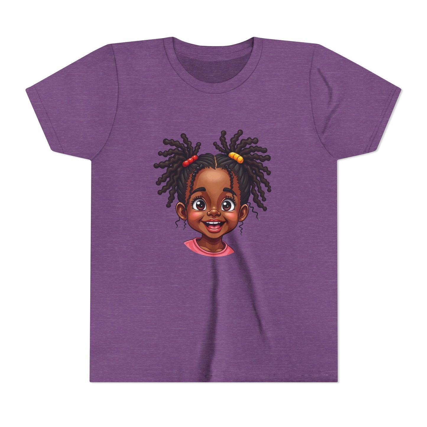 Adorable Girl Graphic Tee for Kids Casual Wear Gift for Locs Lovers Afro Hair Black American African Girl T-shirt