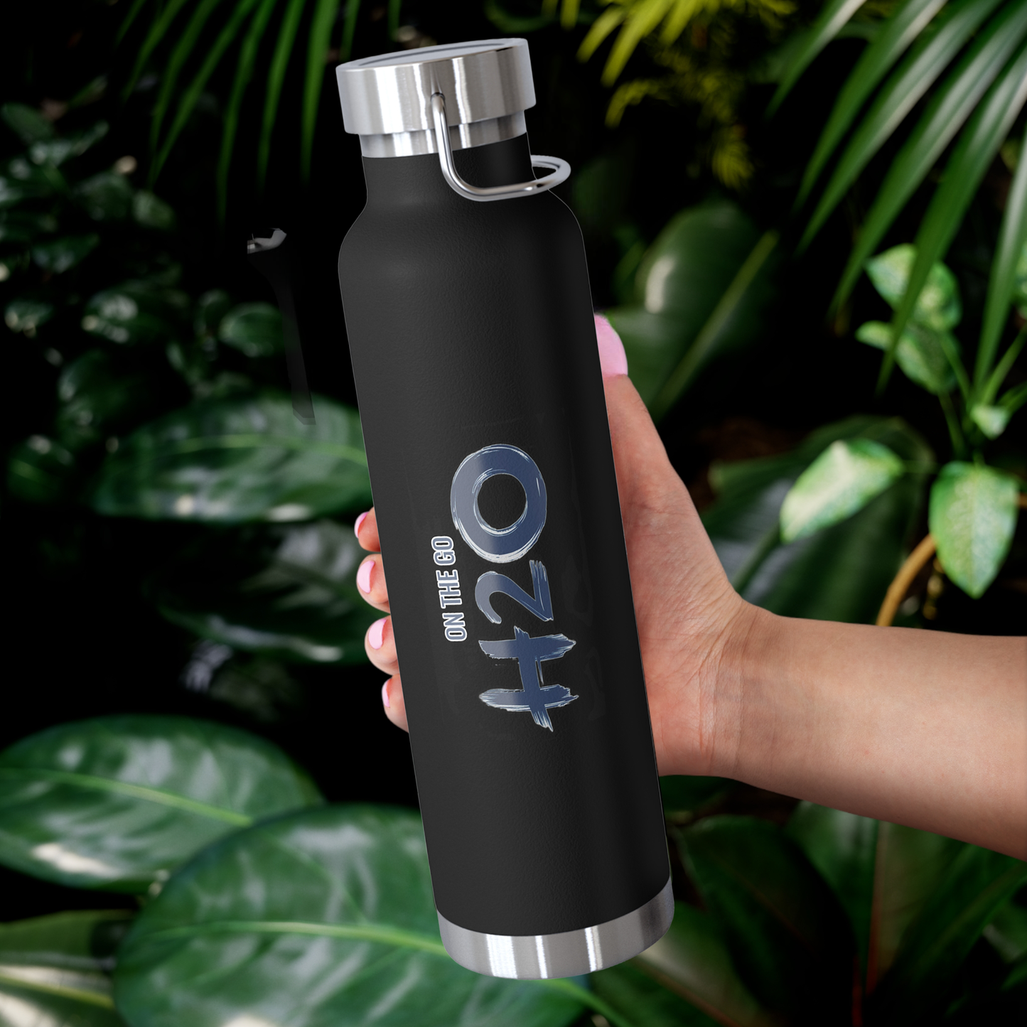 On The Go H2O Design22oz Copper Vacuum Insulated Water Bottle