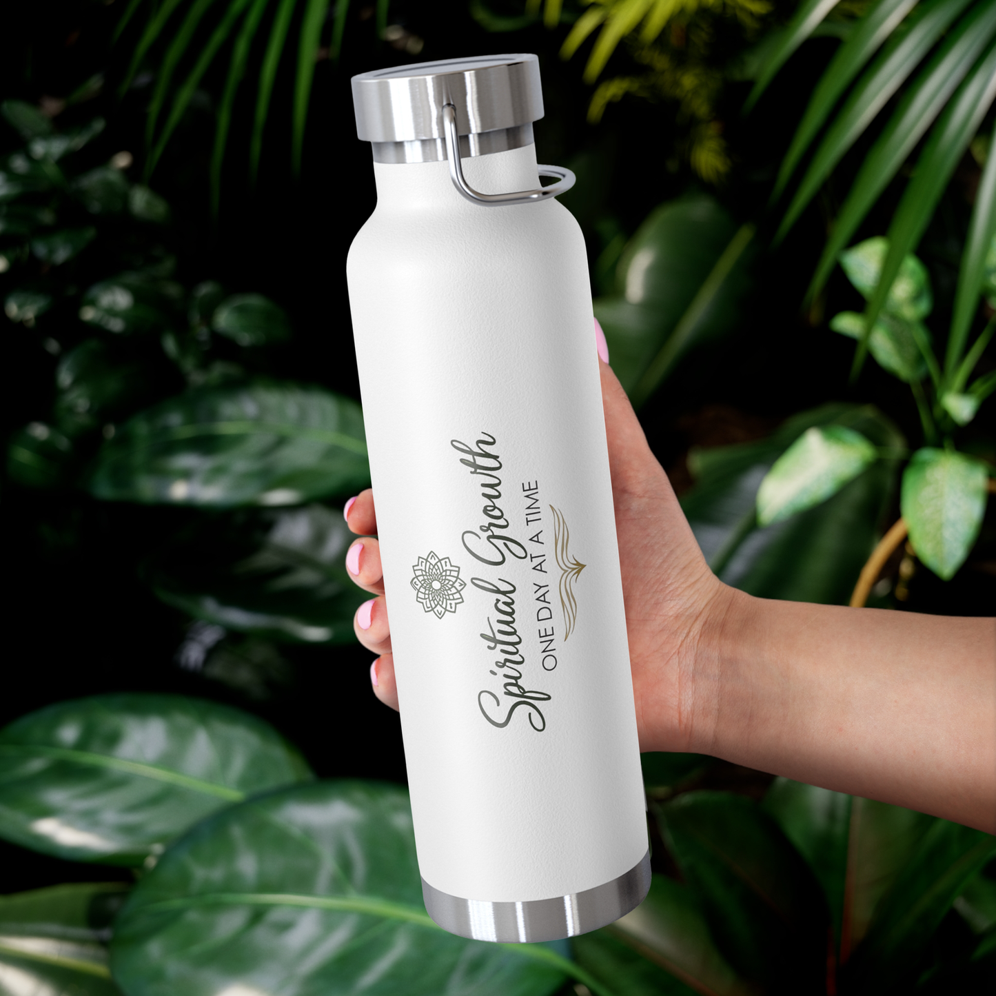 Spiritual Growth Insulated Water Bottle - 22oz Motivational Hydration Flask
