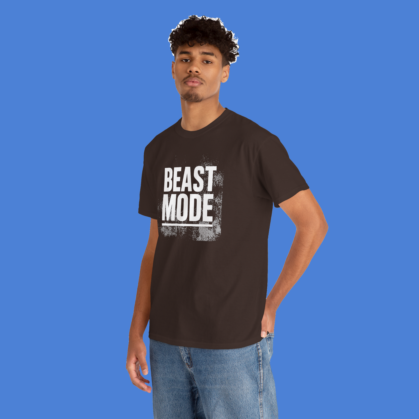 Beast Mode Unisex Heavy Cotton Tee - Fitness Shirt, Workout Apparel, Gym Shirt, Motivational Tee, Gift for Athletes, Casual Wear