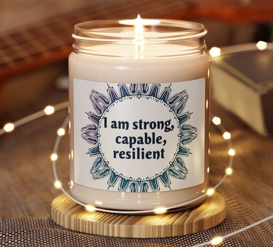 Inspirational Scented Soy Candle - Motivational Gift for Women, Relaxation, Self-Care, Home Decor, Birthday Gift, Mindfulness