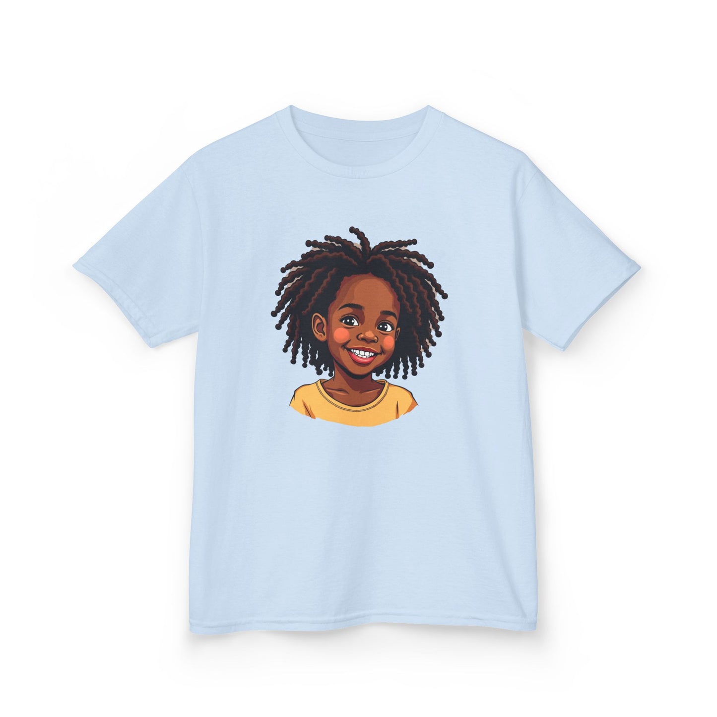 Cutie Kids Tee. Fun Youth Shirt, Perfect for Birthdays, Playdates, Creative Expression, Afro Hair Black American African Girl T-shirt