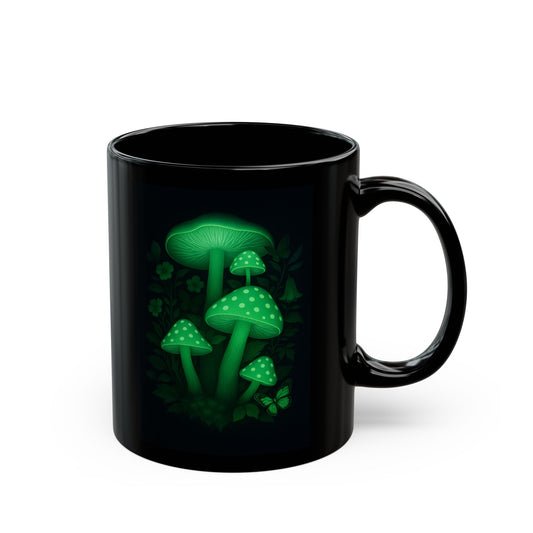 Glow-in-the-Dark Mushroom Mug, Enchanted Fungi Coffee Cup, Mystical Nature Gift for Plant Lovers, Halloween Decor, Witchy Vibe
