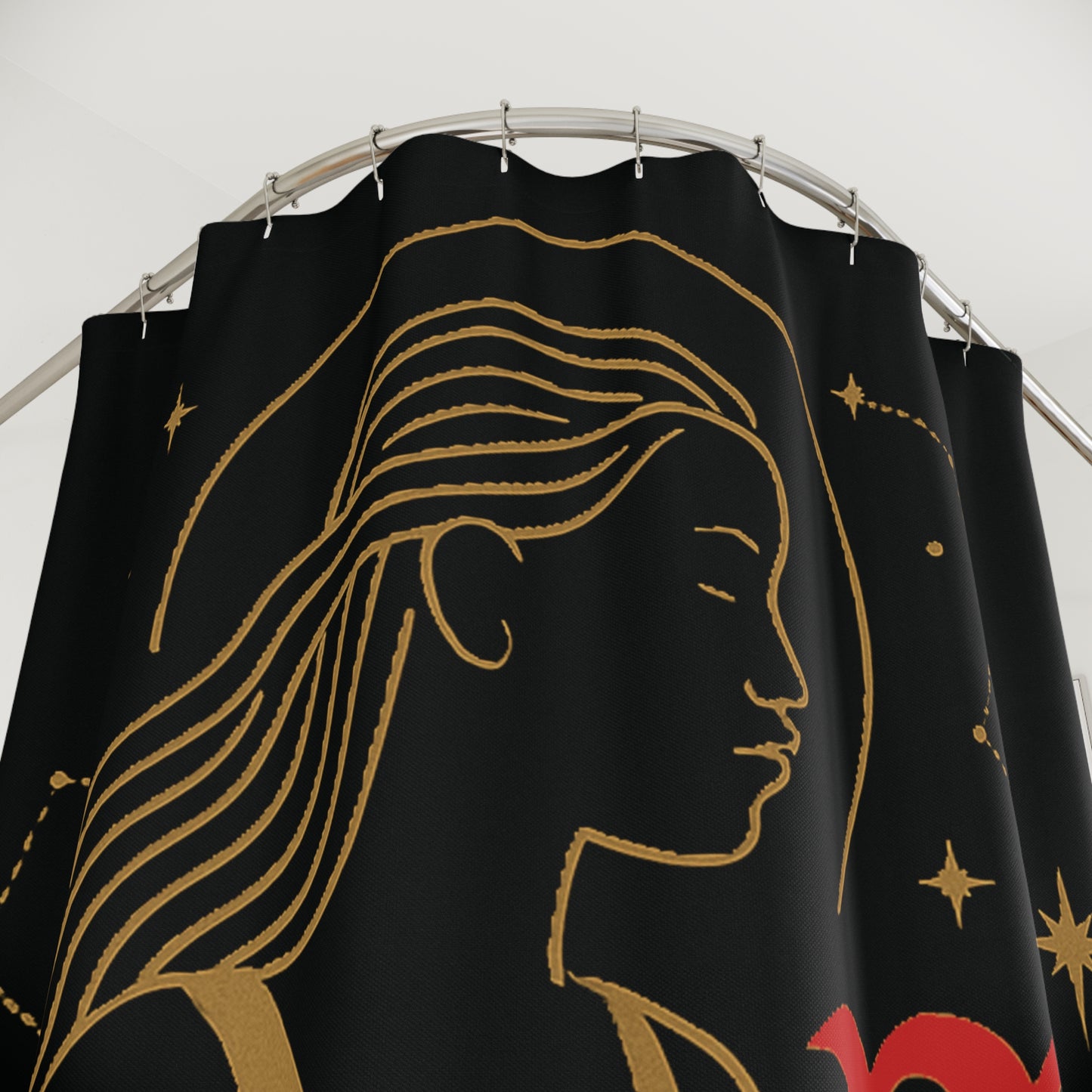 Virgo Zodiac Shower Curtains, Astrology Decor, Bathroom Accessories, Celestial Theme, Unique Gift for Astrology Lovers