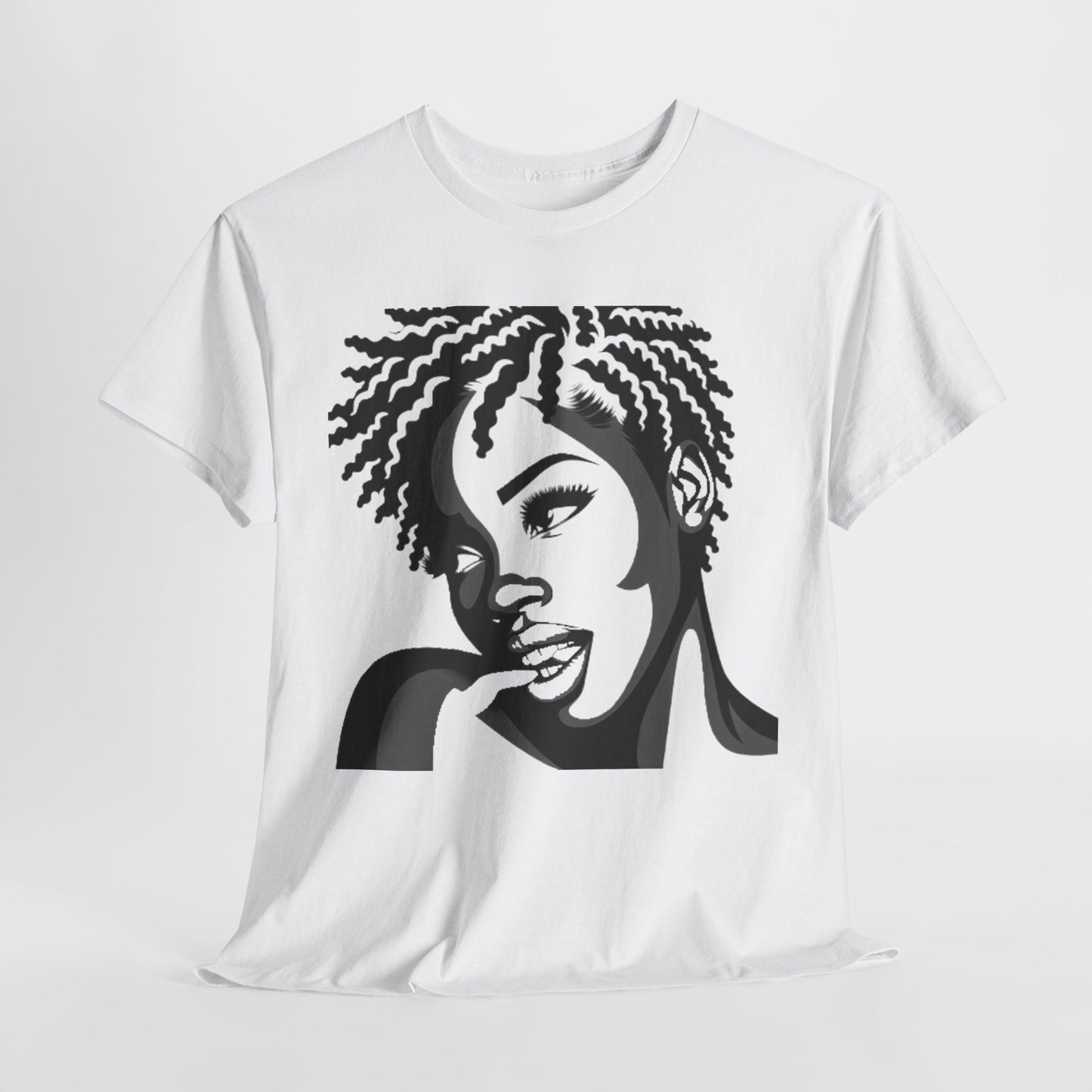 Serene Beauty Graphic Tee Casual Wear Gift for Locs Lovers Afro Hair Black American African Girl T-shirt
