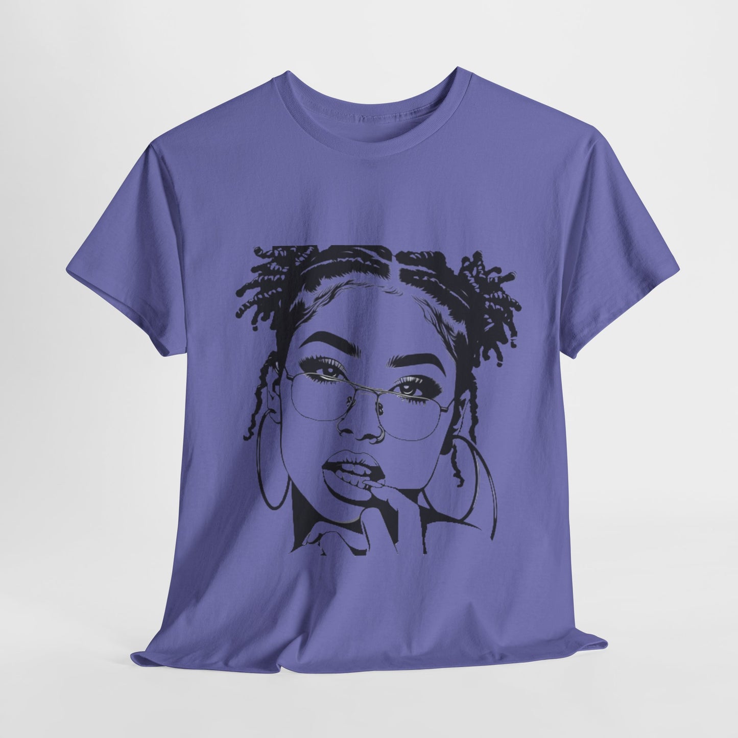Bold Expression T-shirt Casual Wear Gift for Locs Lovers Afro Hair Black American African Girl T-shirt