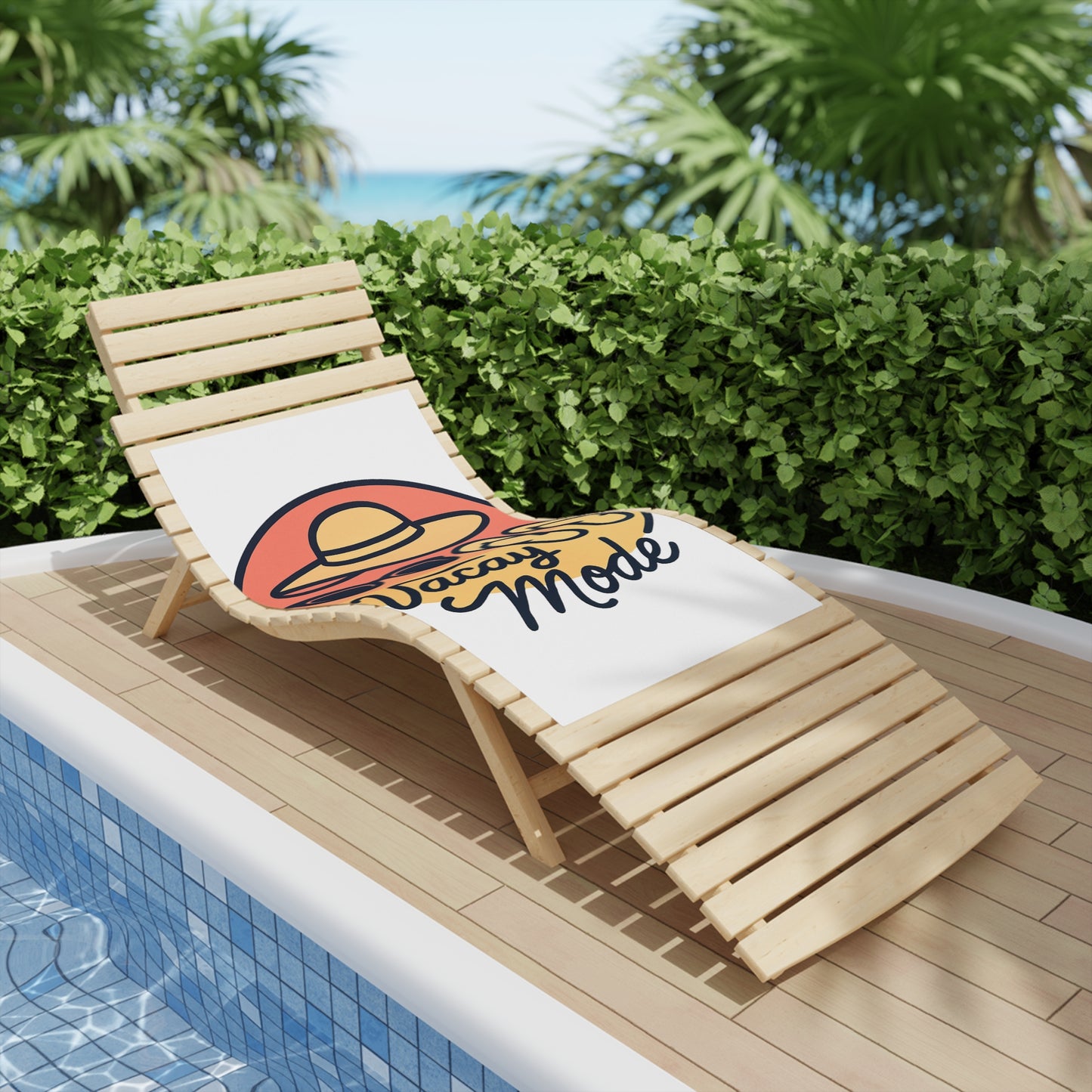 Vacay Mode Design Vacation Vibes Beach Towels. Perfect for Summer, Pool Days, Travel, Gifts & Relaxation