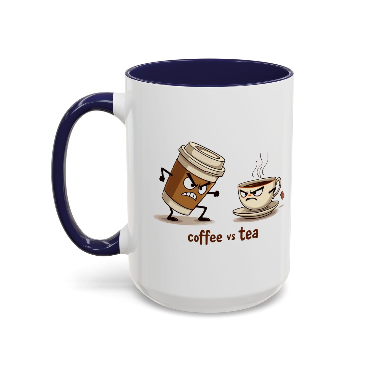 Coffee vs Tea Humorous Accent Mug. 11oz & 15oz. Perfect Gift for Coffee Lovers