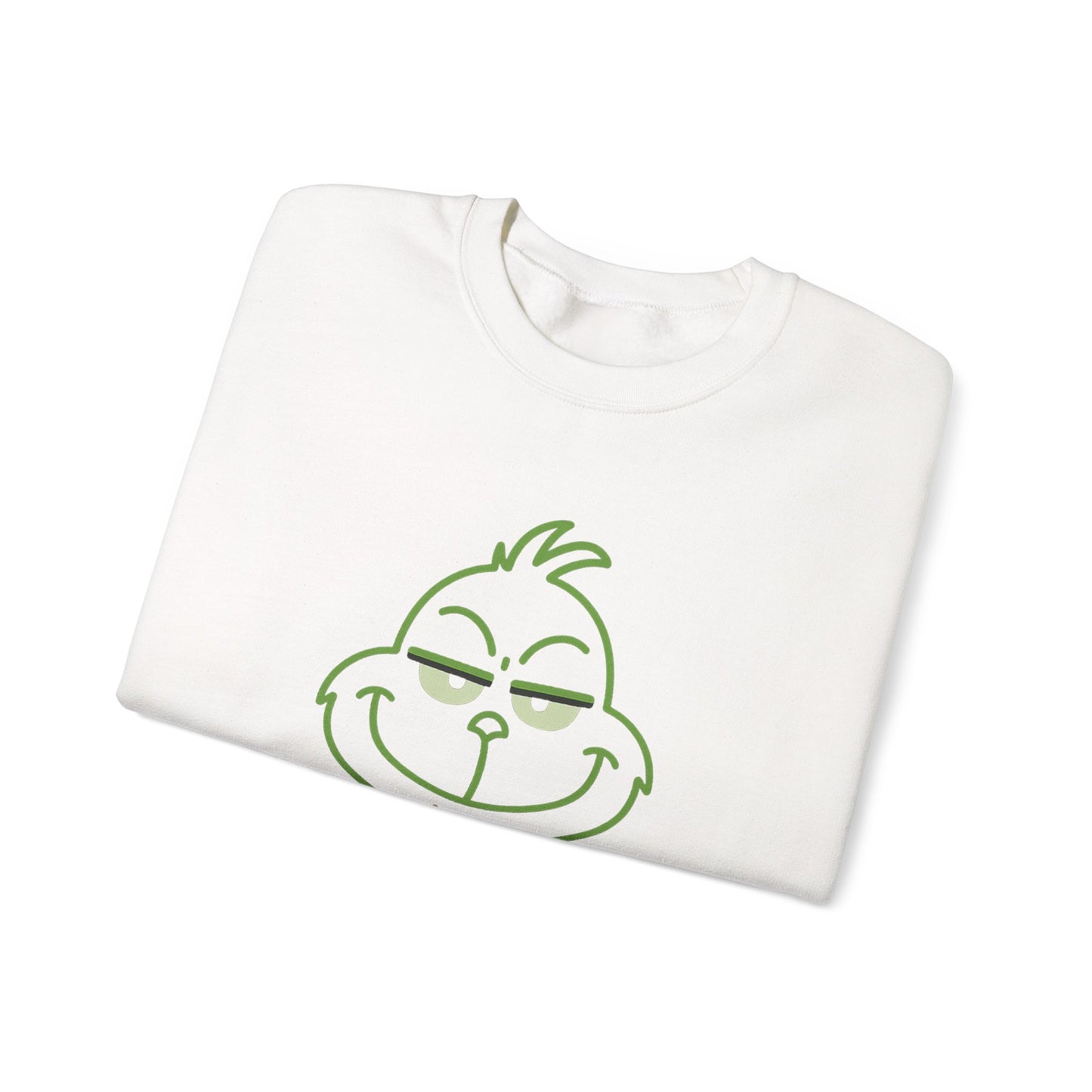 Resting Grinch Face Sweatshirt, Cozy Holiday Crewneck for Christmas, Funny Gift for Grinch Lovers, Winter Wardrobe Essential, Kids & Adults