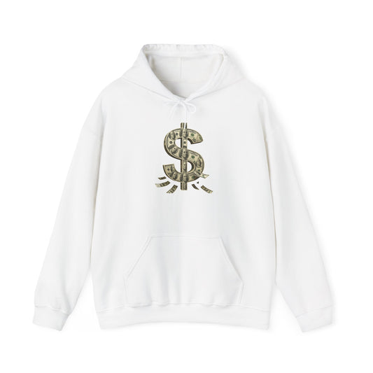 Money Symbol Hoodie. Cozy Fashion for Trendsetters, Casual Wear, Gift for Him or Her, Birthday, Casual Fridays, Streetwear