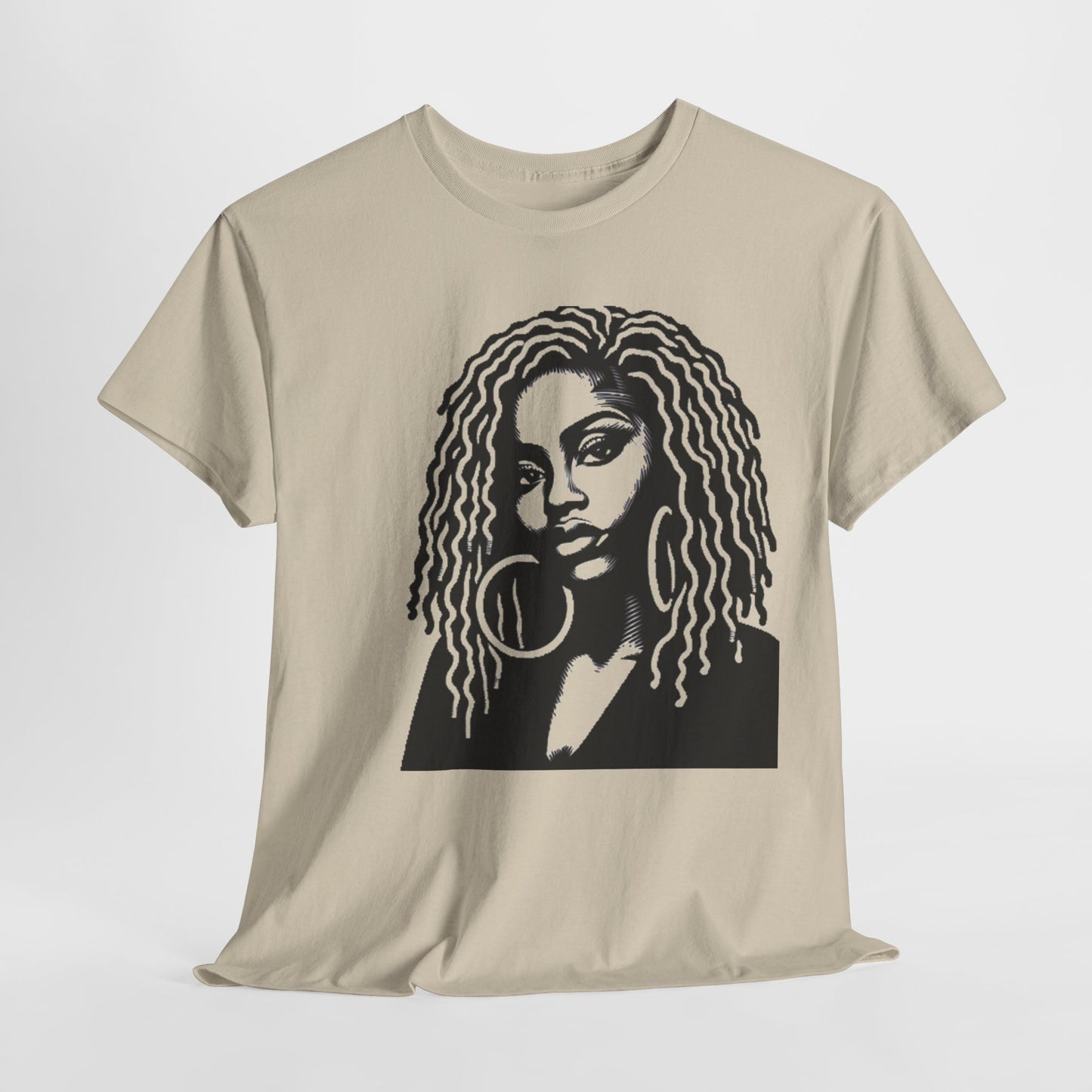 Elegant Strength T-Shirt Casual Wear Gift for Locs Lovers Afro Hair Black American African Girl T-shirt