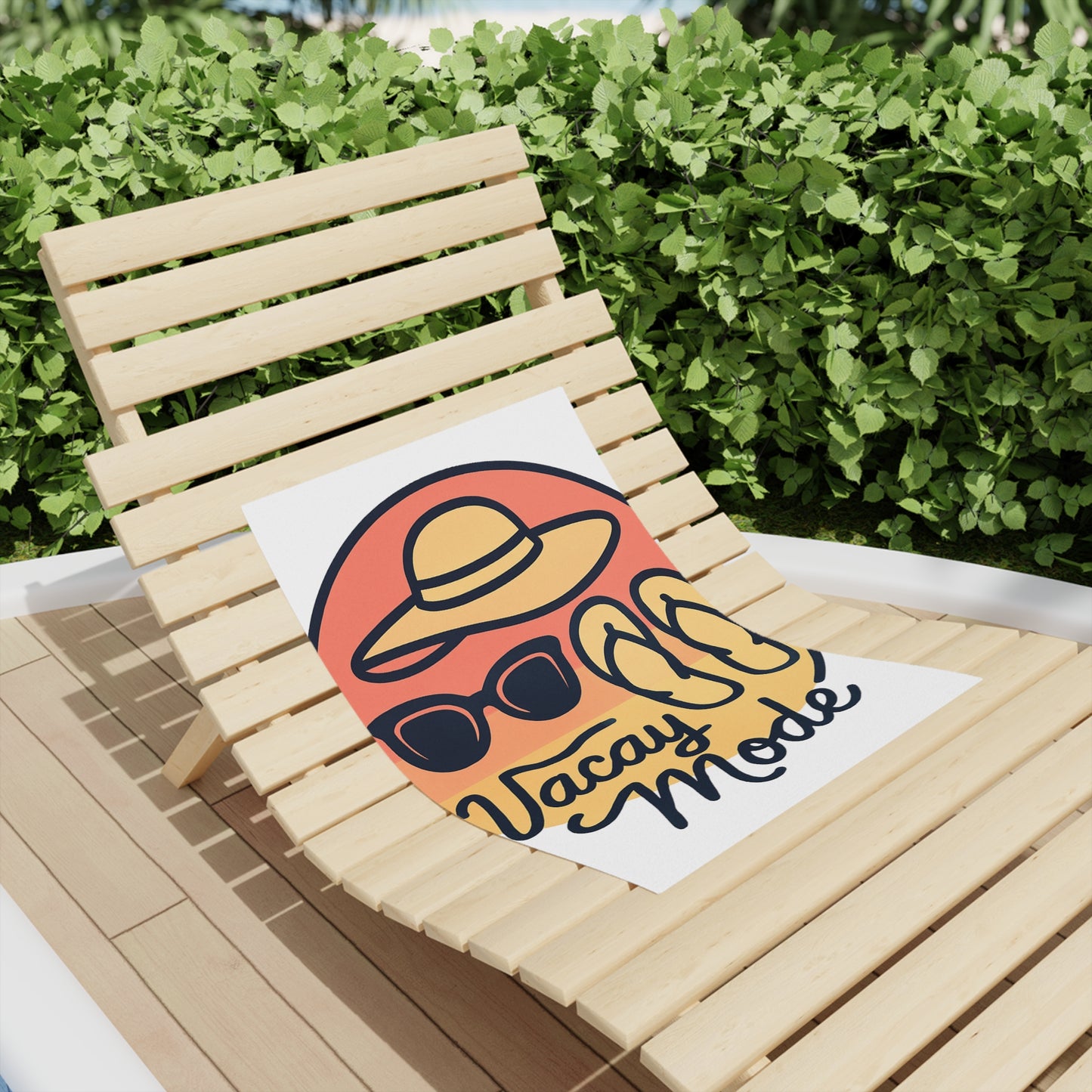 Vacay Mode Design Vacation Vibes Beach Towels. Perfect for Summer, Pool Days, Travel, Gifts & Relaxation