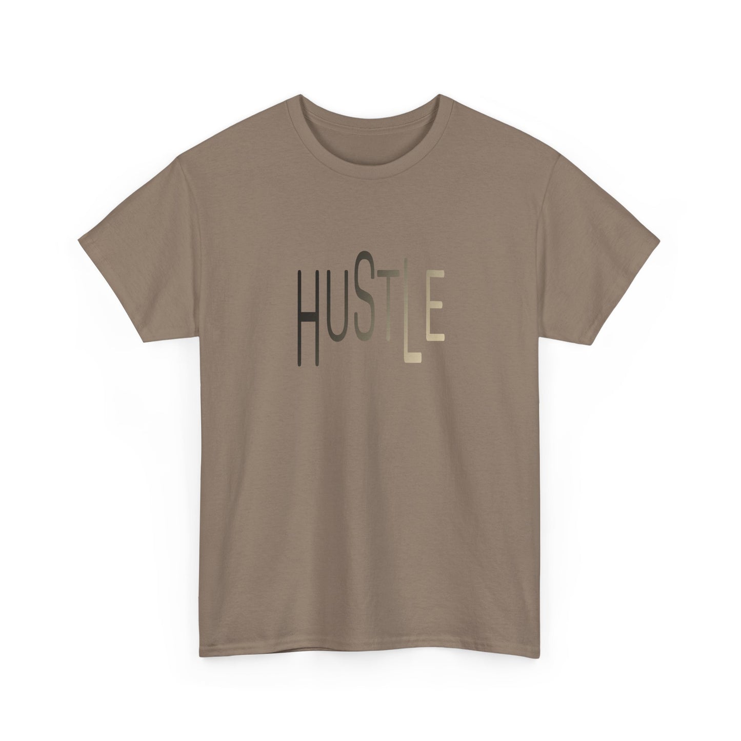 Hustle Men's Cotton Tee. Casual Wear. Afro Hair Black American African Man T-shirt