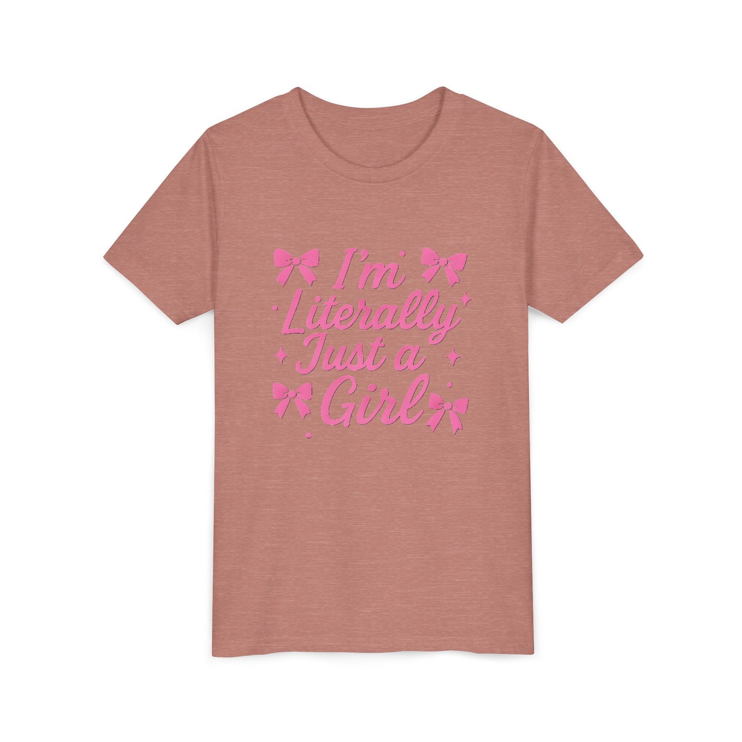 Cute Girls' Tee: I'm Literally Just a Girl. Youth Short Sleeve T-shirt, Perfect for Birthday Gifts, Playdates, Everyday Wear, Summer